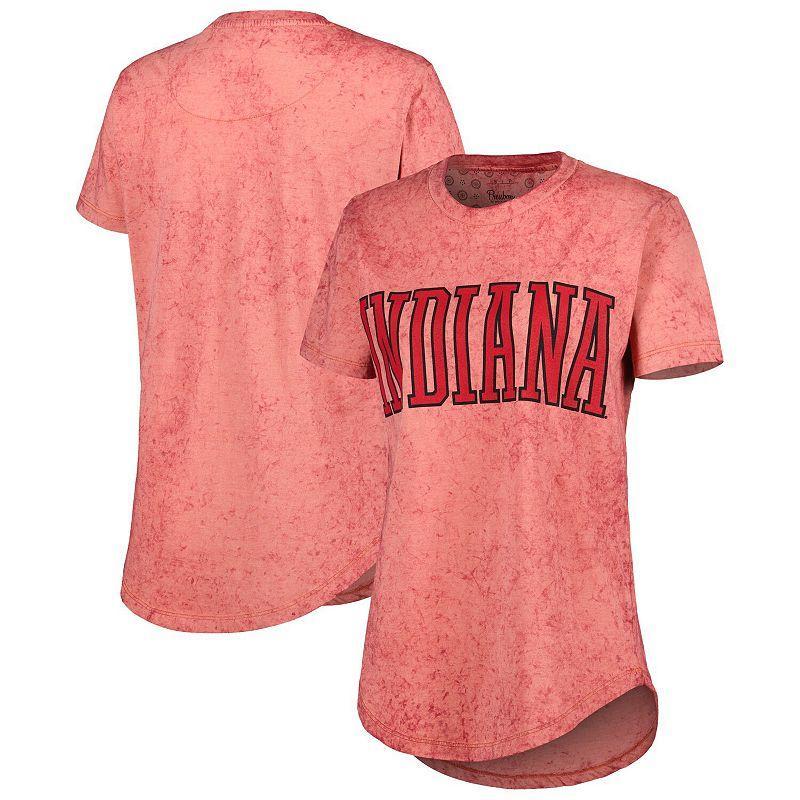 Women's Pressbox Crimson Indiana Hoosiers Southlawn Sun-Washed T-Shirt, Size: Small, Red Product Image