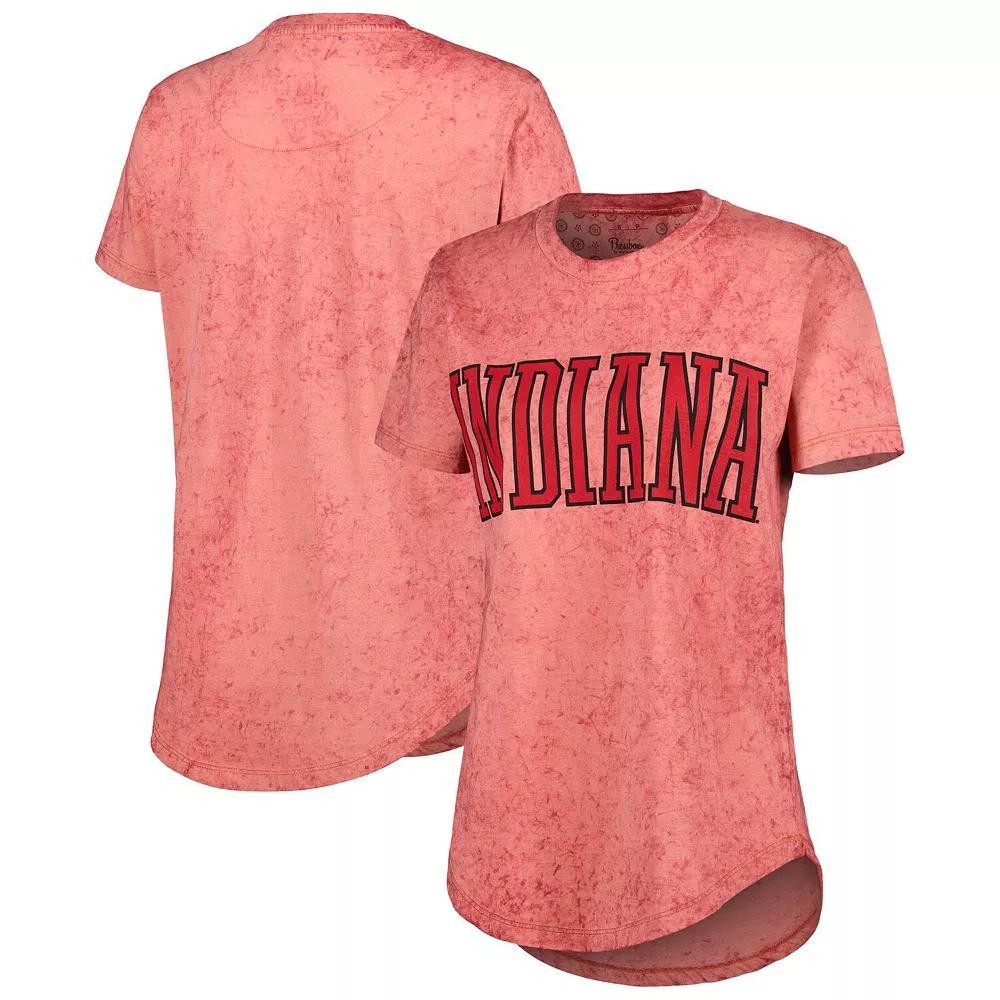 Women's Pressbox Crimson Indiana Hoosiers Southlawn Sun-Washed T-Shirt, Size: Small, Red Product Image