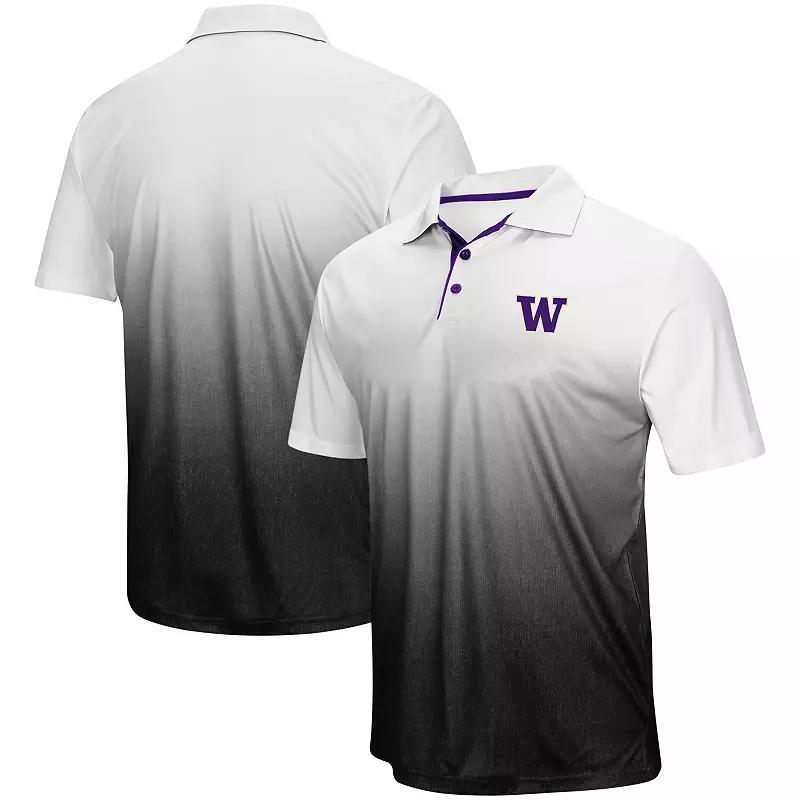 Mens Colosseum Gray Washington Huskies Magic Team Logo Polo Product Image