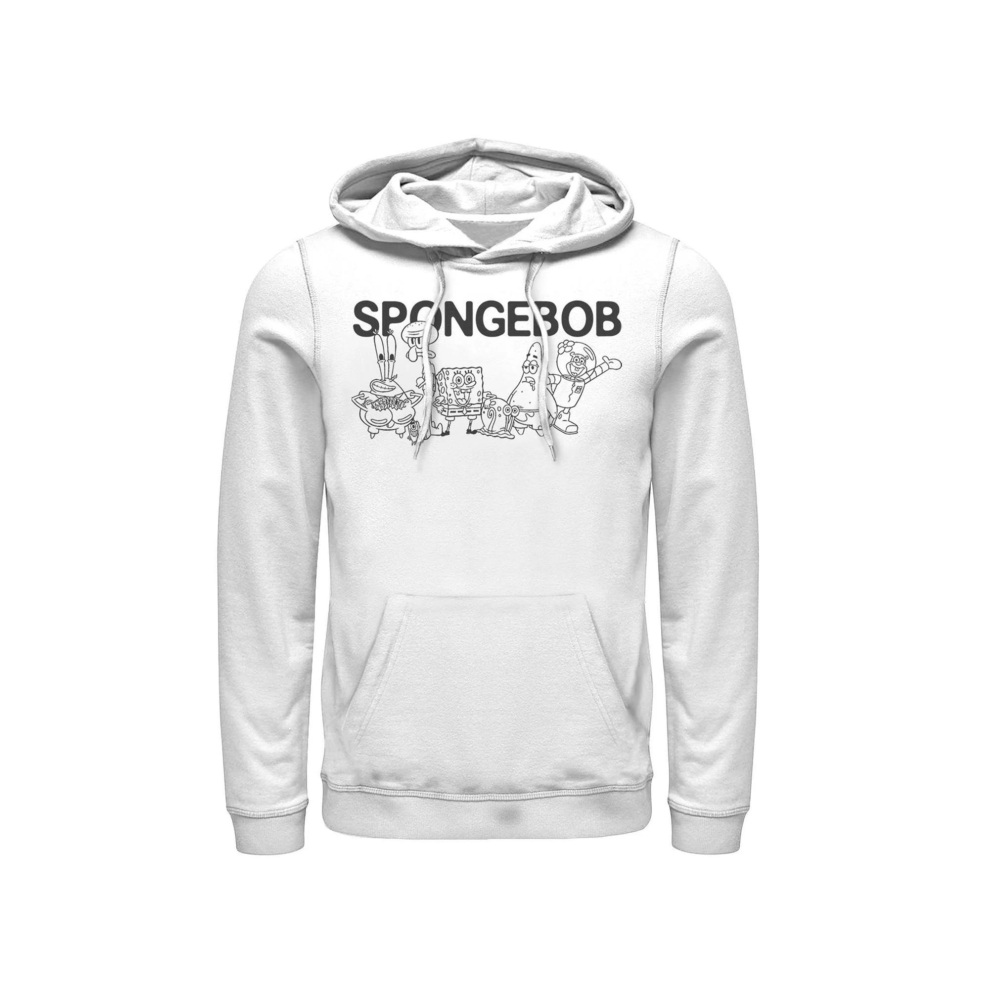 Men's SpongeBob Group Shot Outlines Hoodie,  Product Image