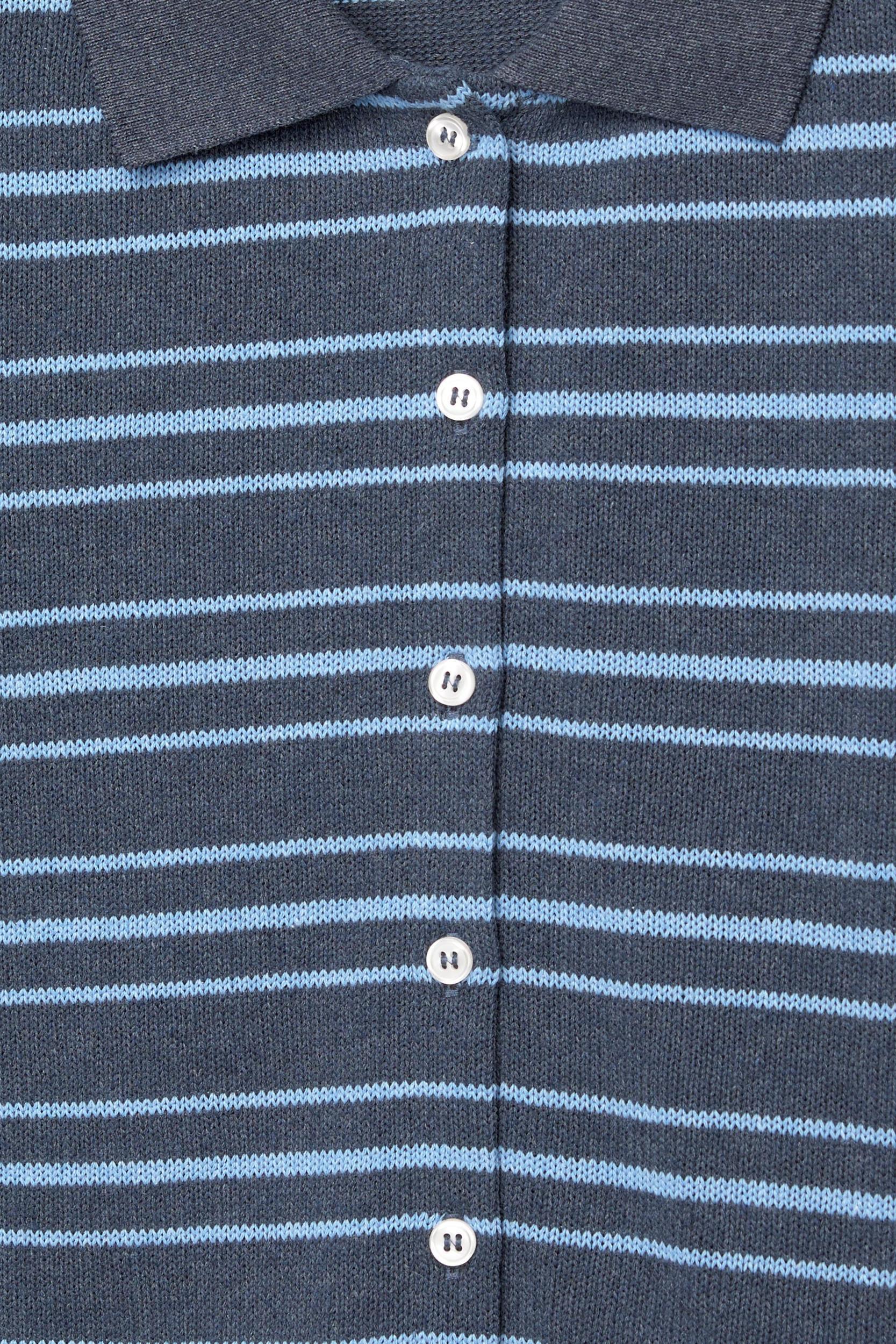 Striped knit polo shirt Product Image