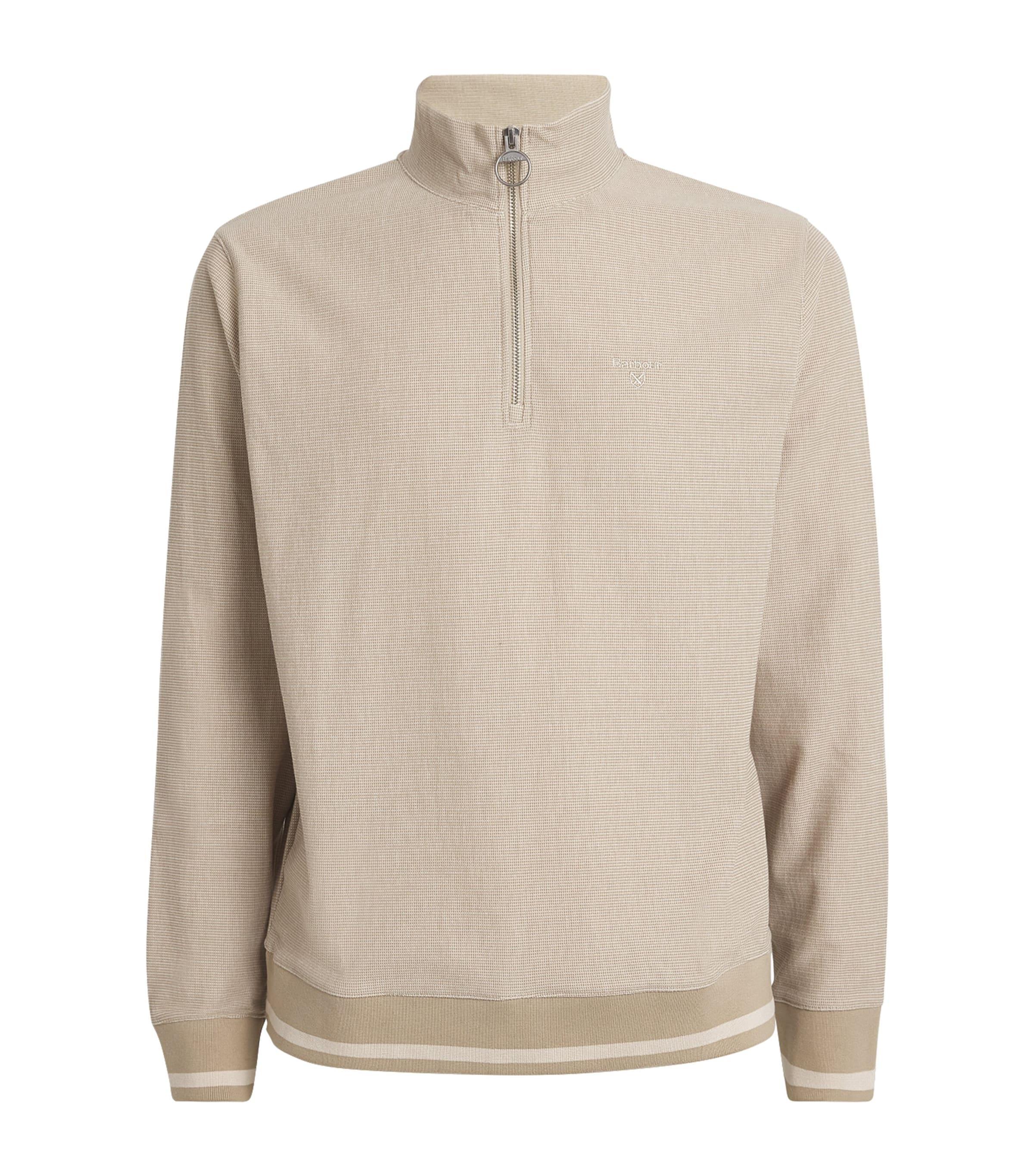 BARBOUR Quarter-zip Houndwood Sweatshirt In Grey Product Image