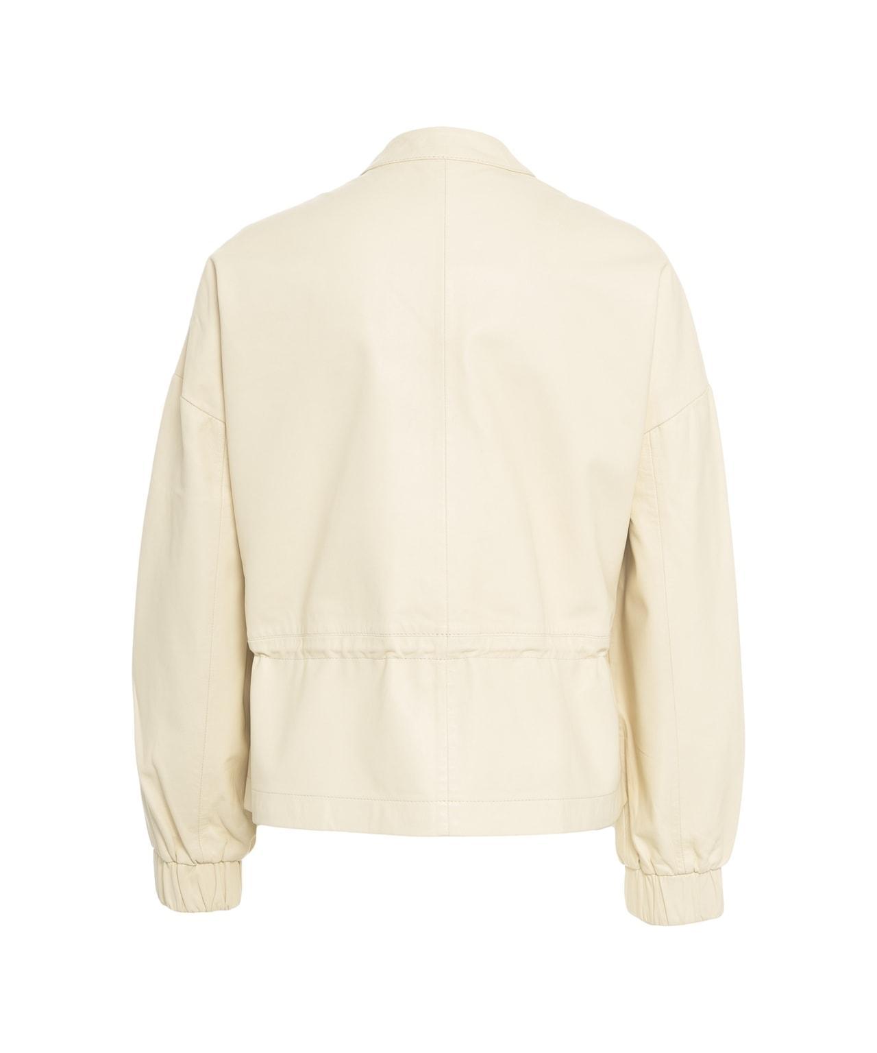 Leather jacket with drawstring Product Image