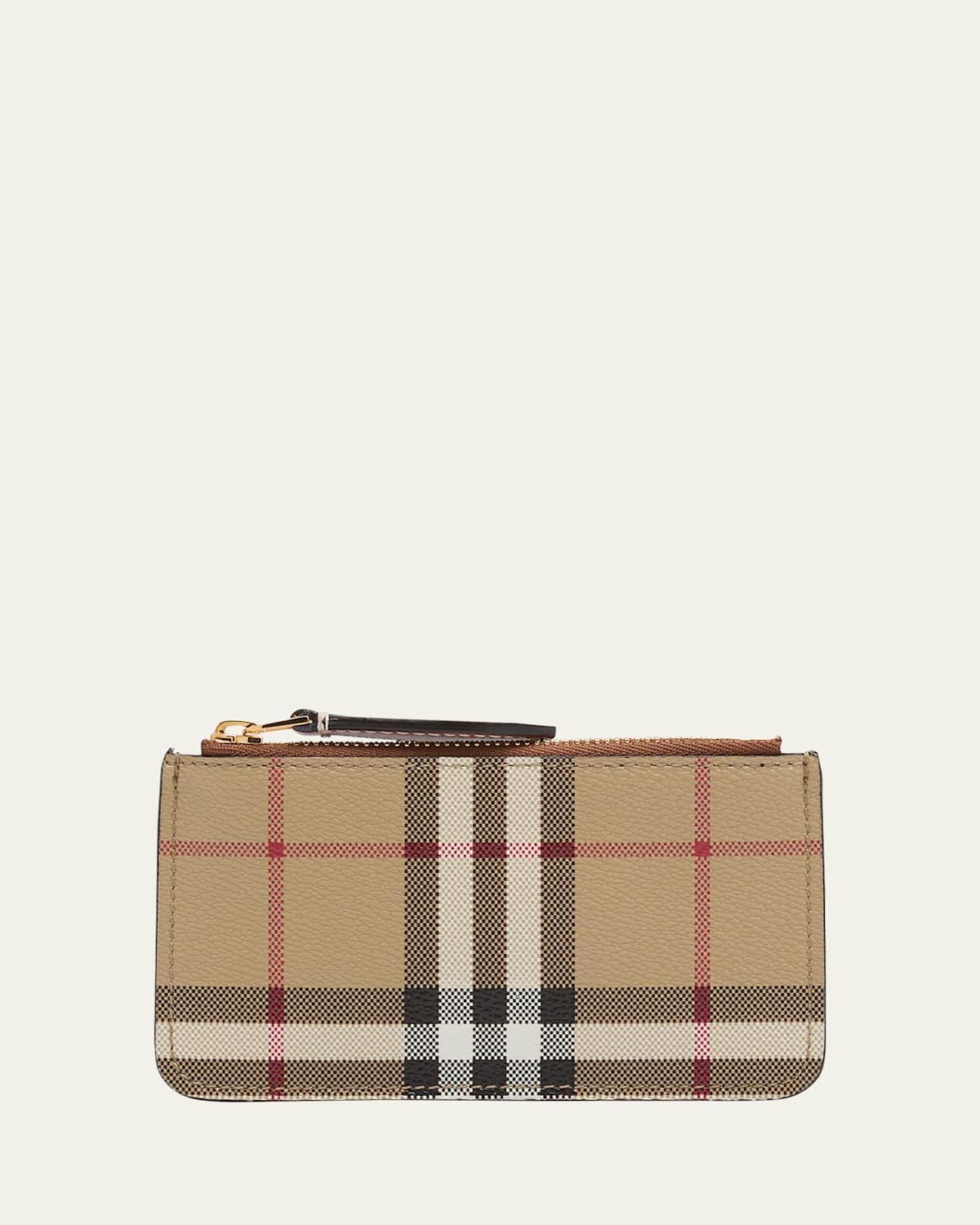 Womens Kelbrook Check Leather Coin Purse Product Image