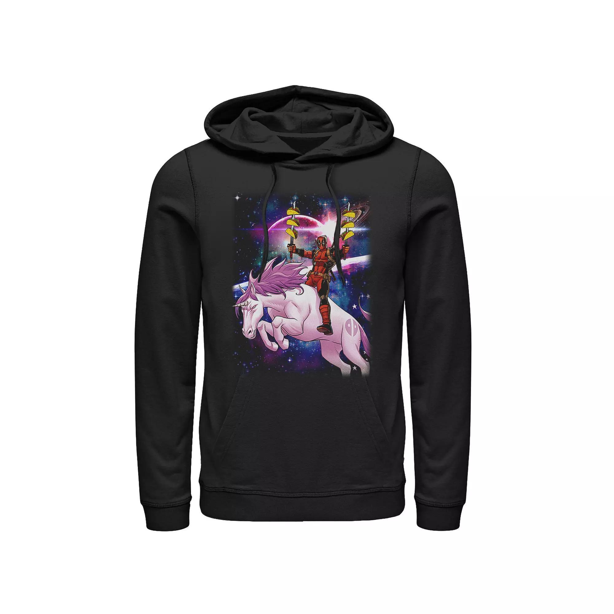 Men's Marvel Deadpool Space Unicorn Tacos Hoodie,  Product Image