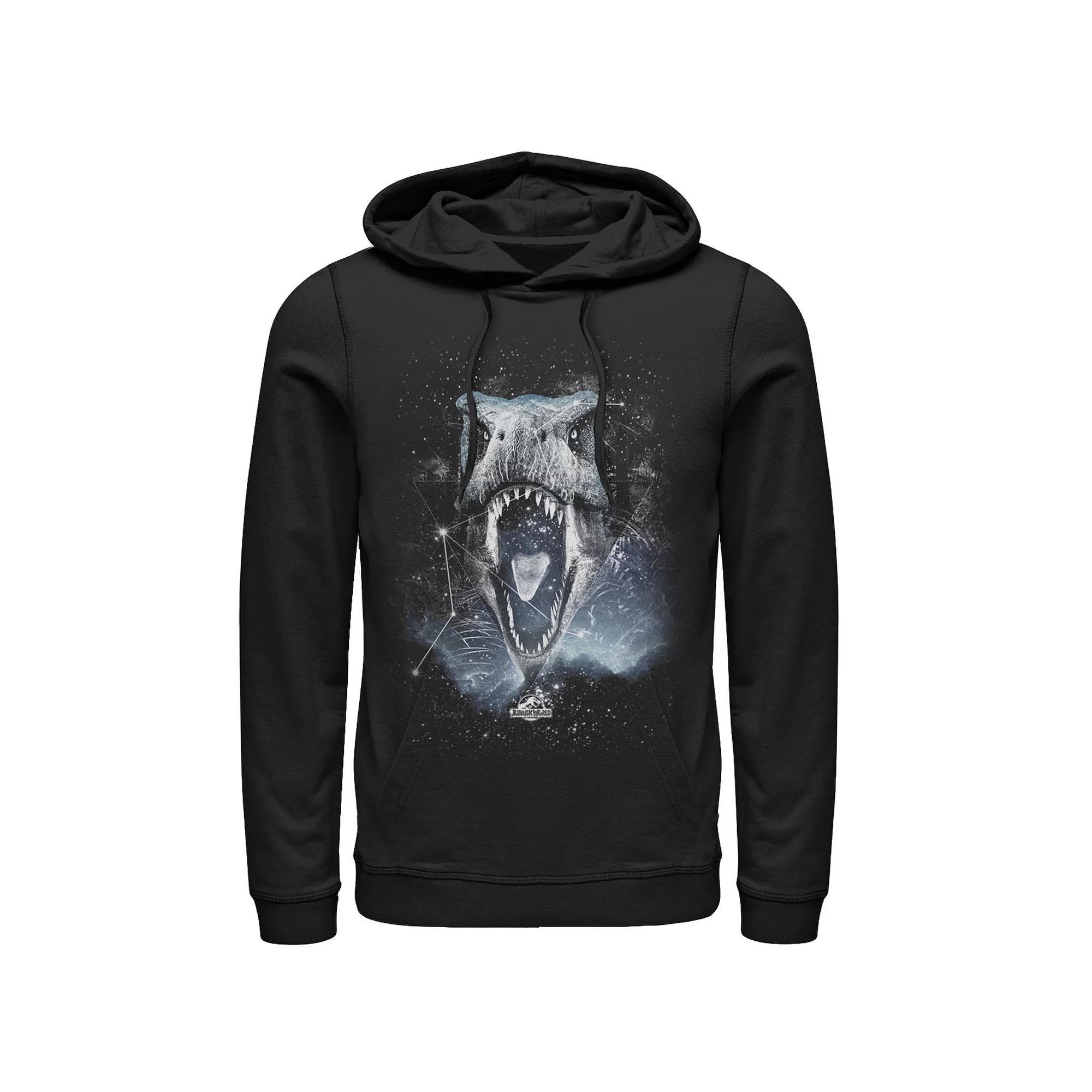 Men's Jurassic World T-Rex Roaring Constellation Hoodie, Size: XL, Black Product Image