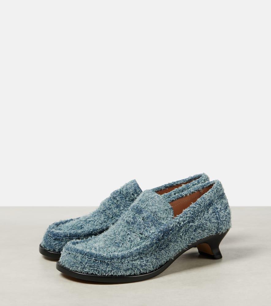 Campo Brushed-suede Pumps In Blue Product Image