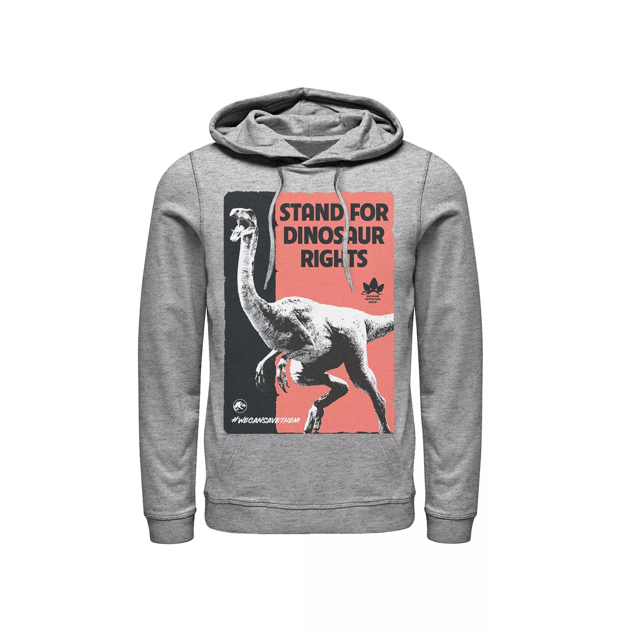 Men's Jurassic World Stand For Dinosaurs Poster Hoodie, Size: XL, Blue Product Image