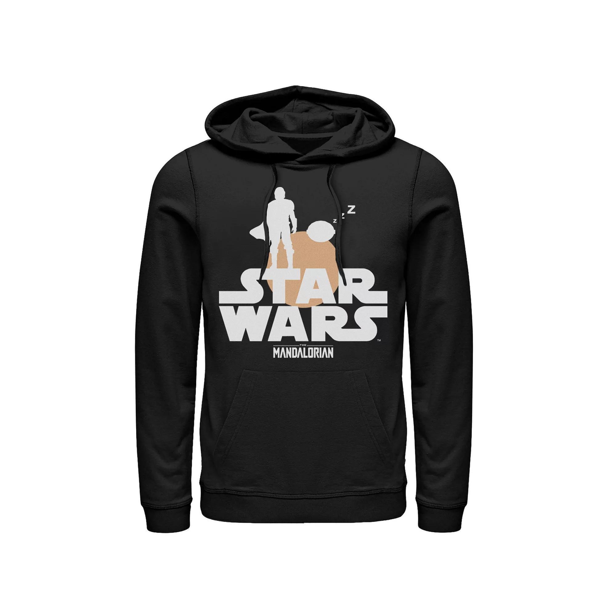 Men's Star Wars The Mandalorian The Child Sunset Silhouette Logo Hoodie,  Product Image