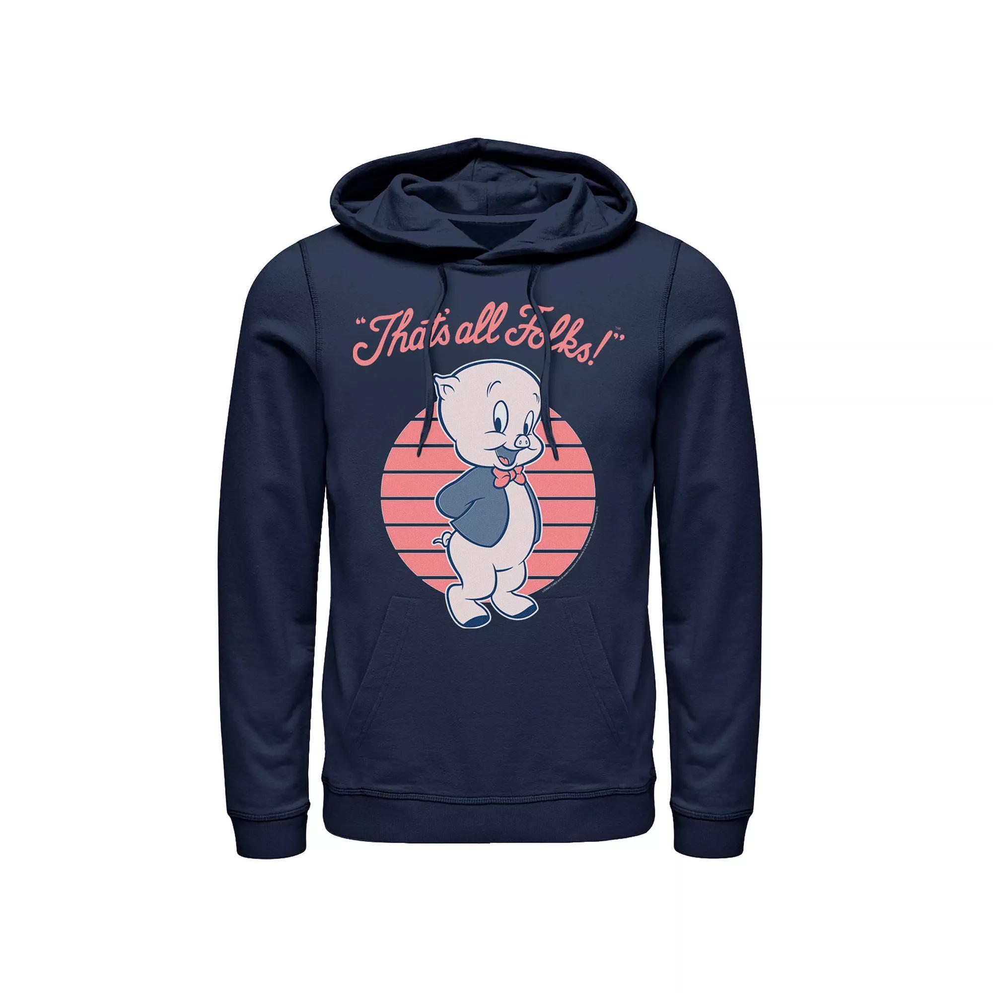 Men's Looney Tunes Porky Pig That's All Folks Hoodie,  Product Image