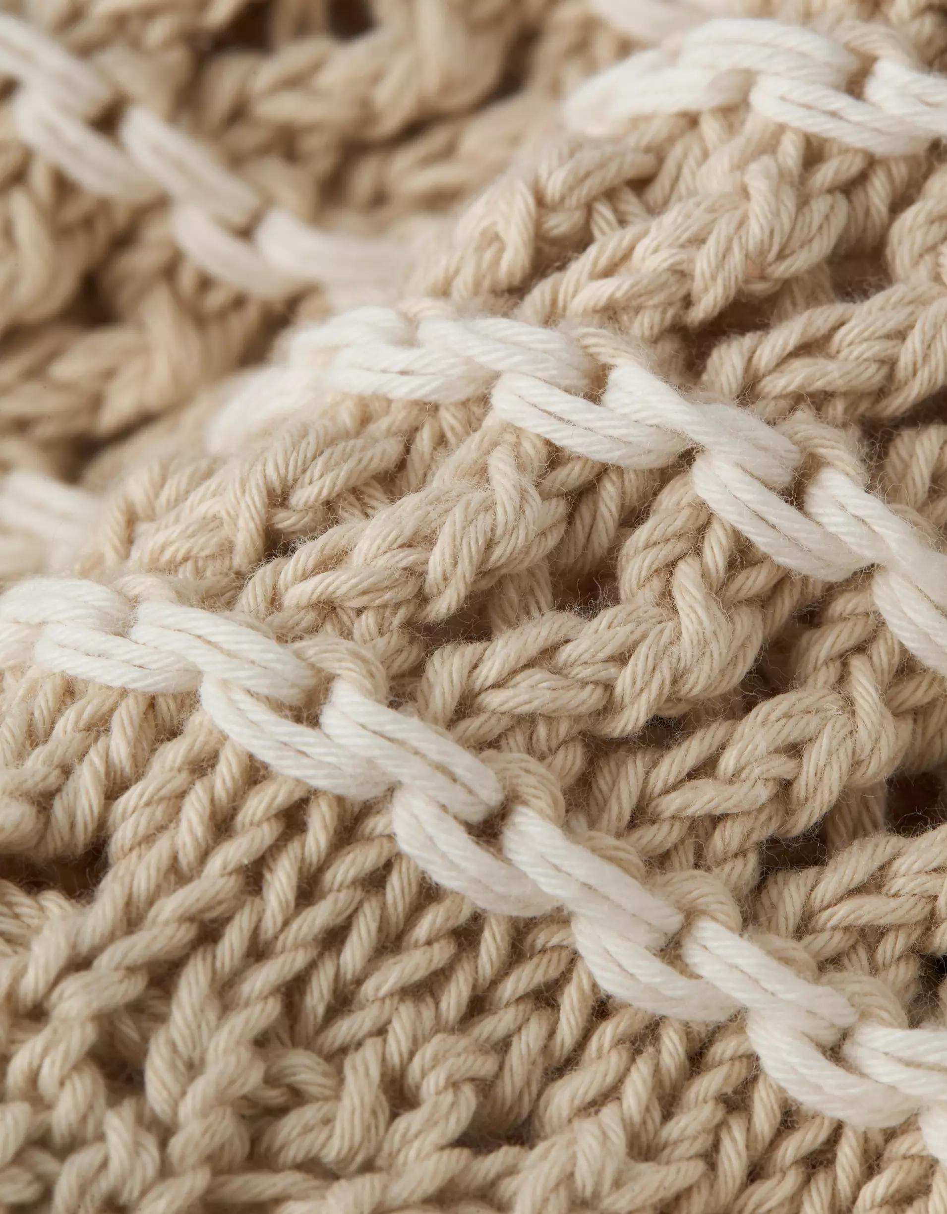 AE Ballet Neck Open Knit Sweater Product Image