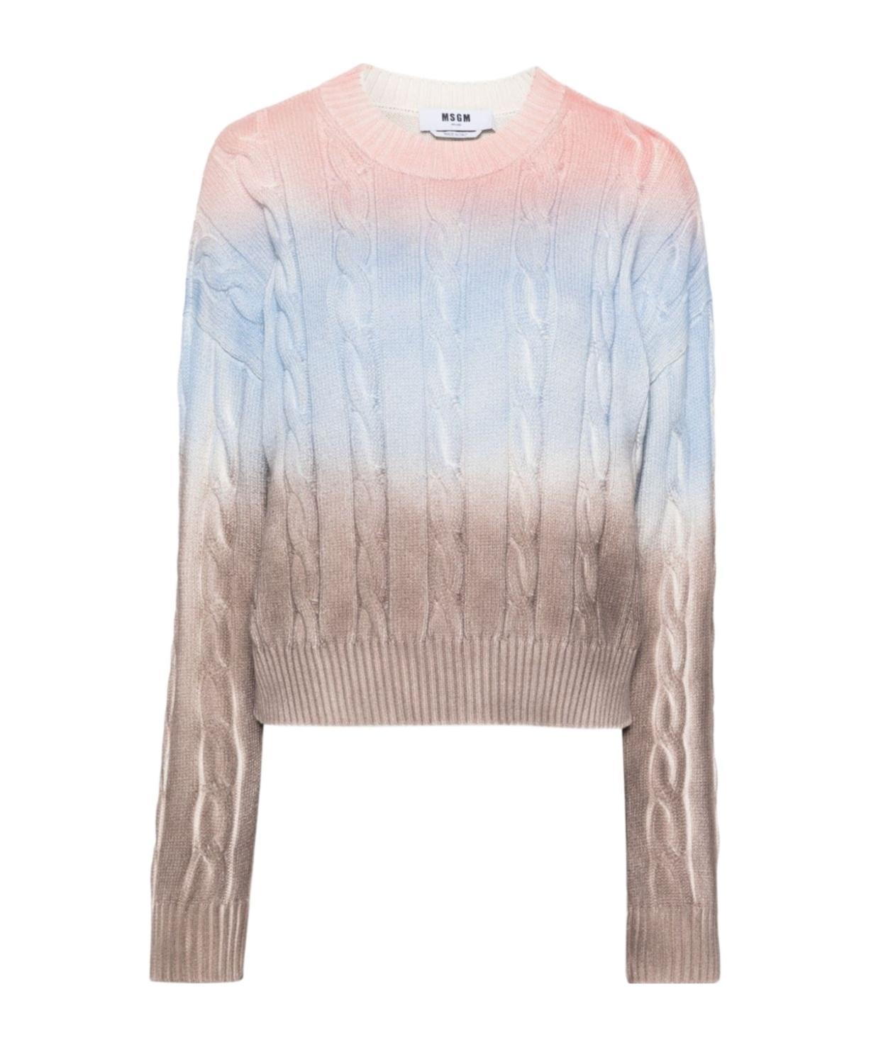 MSGM Cable-knit Jumper In Multicoloured Product Image