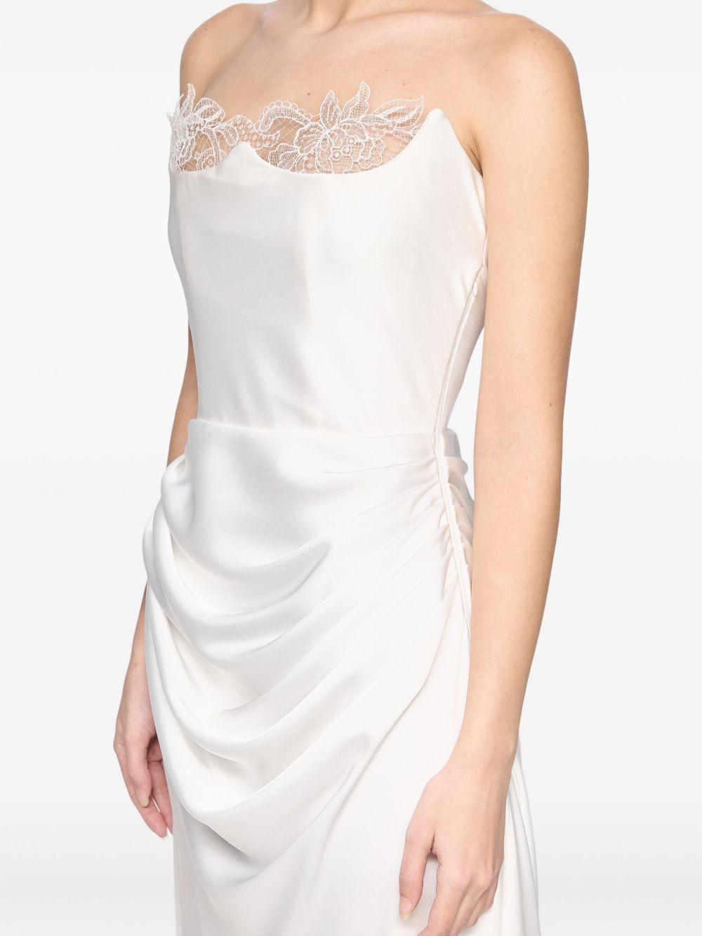 draped strapless gown Product Image