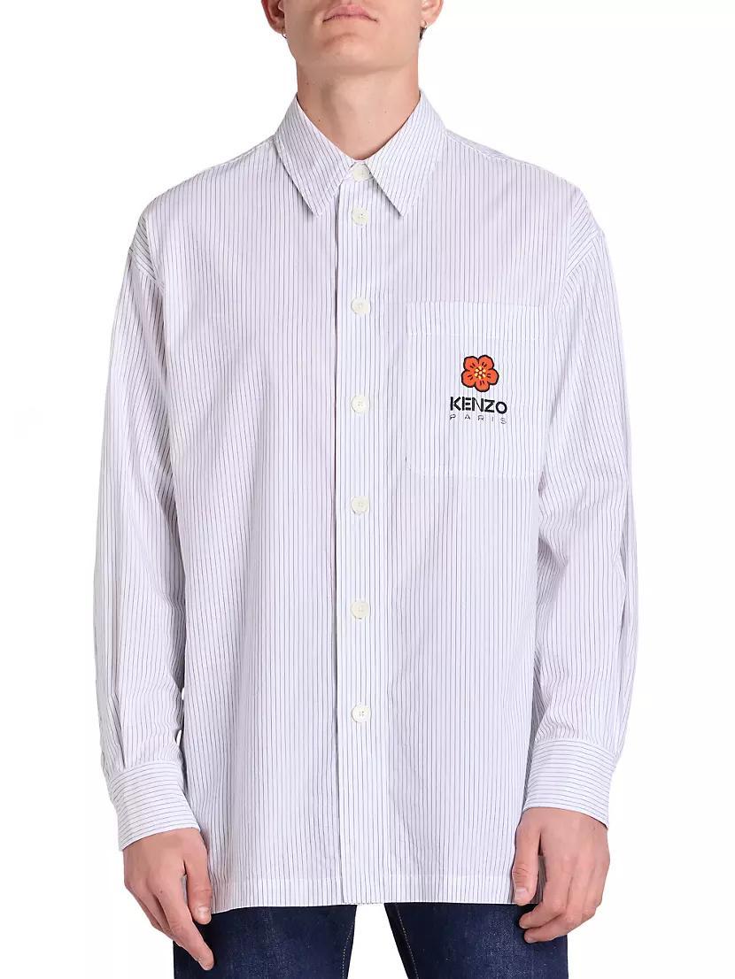 Boke Flower Crest Long-Sleeve Striped Shirt Product Image