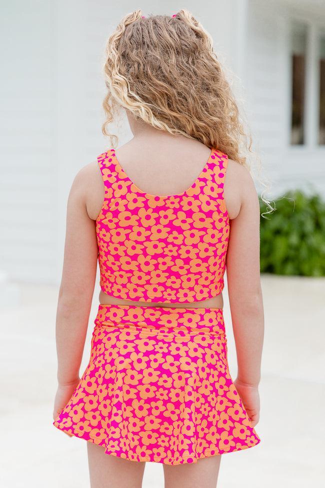 Kid's Miles Ahead in Floral Flair Crop Tank Bra Top SALE Product Image