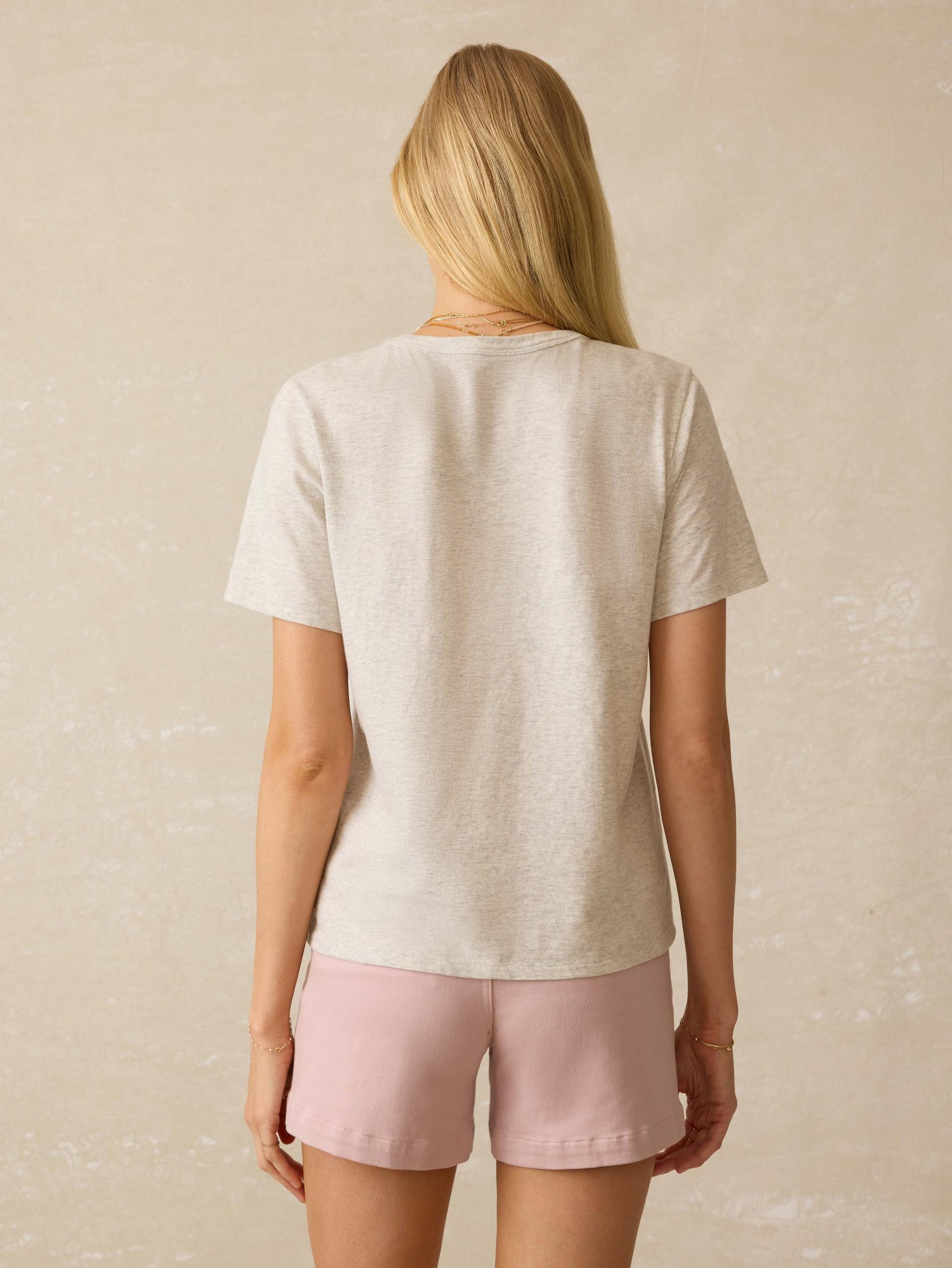 Sunwashed Regenerative Cotton Essential Tee - Island Dune Heather Product Image