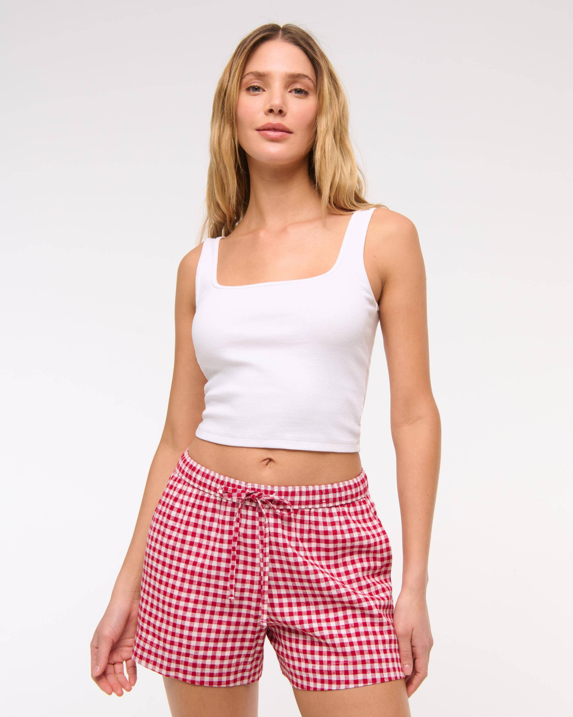 Mid Rise Linen-Blend Pull-On Short Product Image