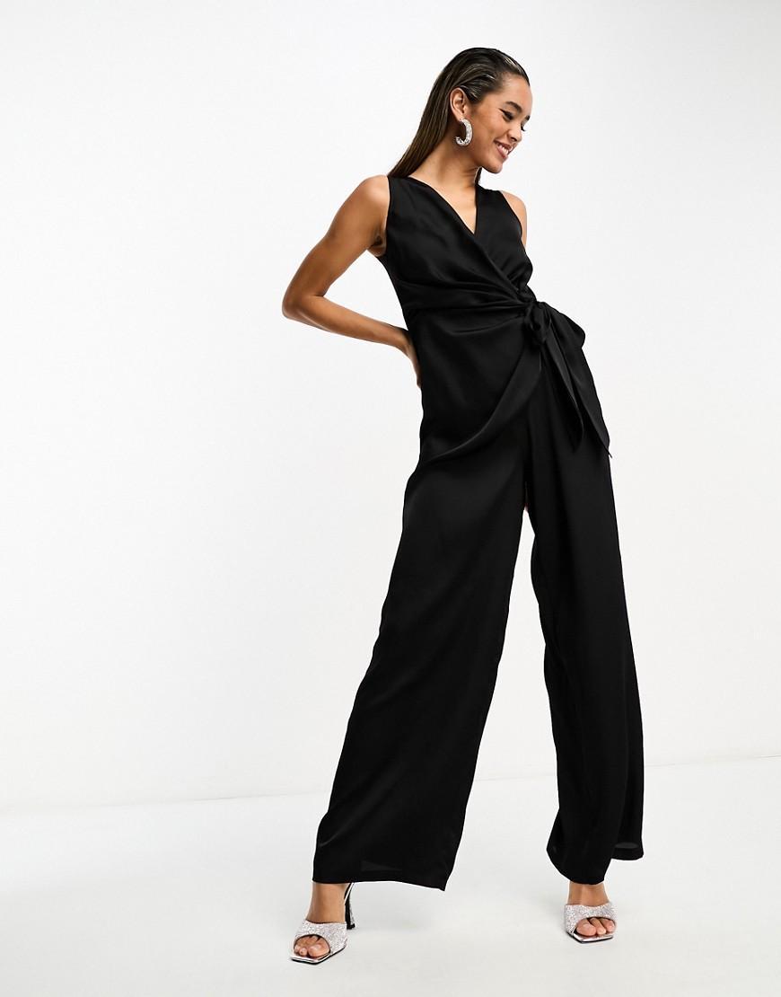 TFNC satin wrap jumpsuit Product Image