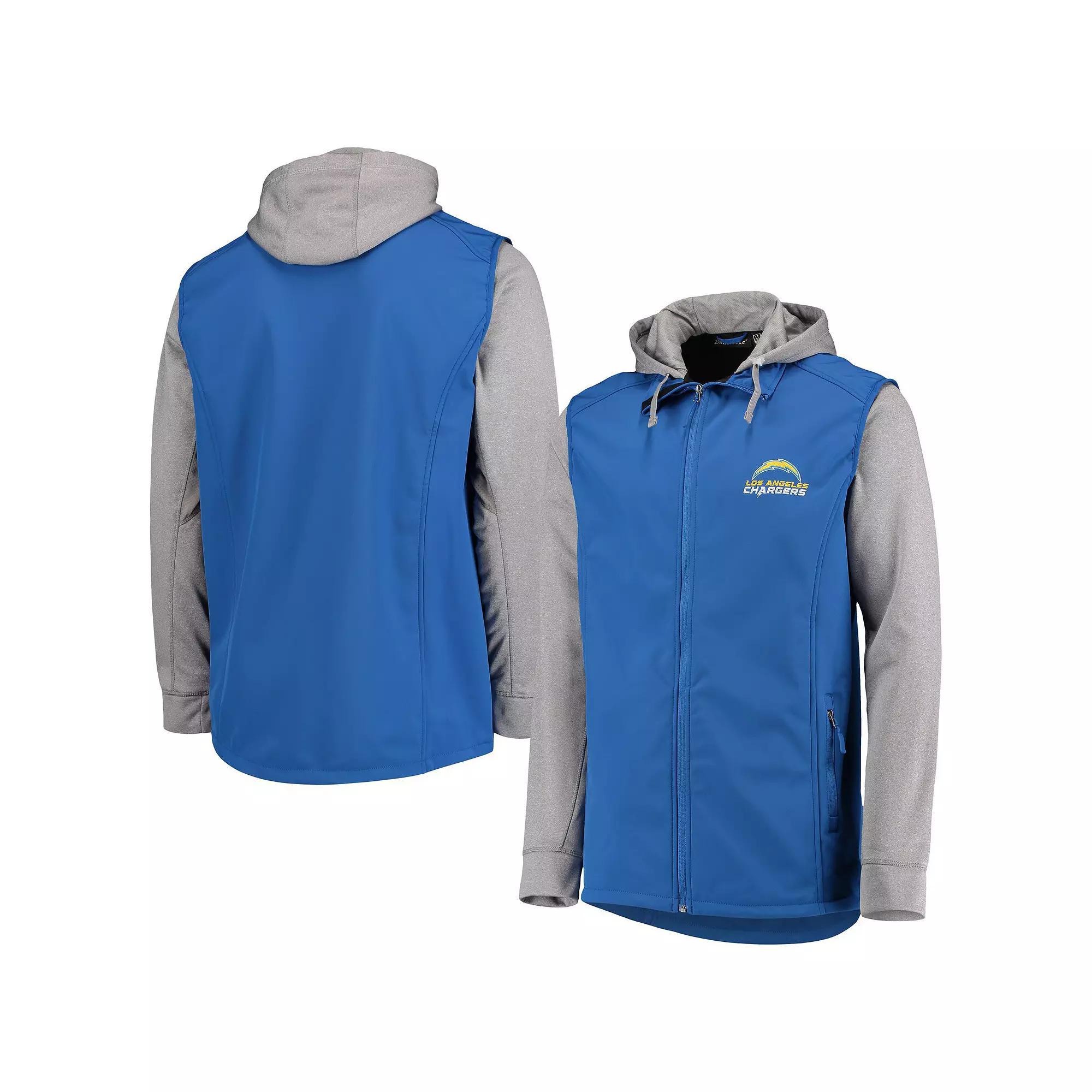 Men's Dunbrooke Royal/Gray Los Angeles Chargers Big & Tall Alpha Full-Zip Hoodie Jacket,  Product Image