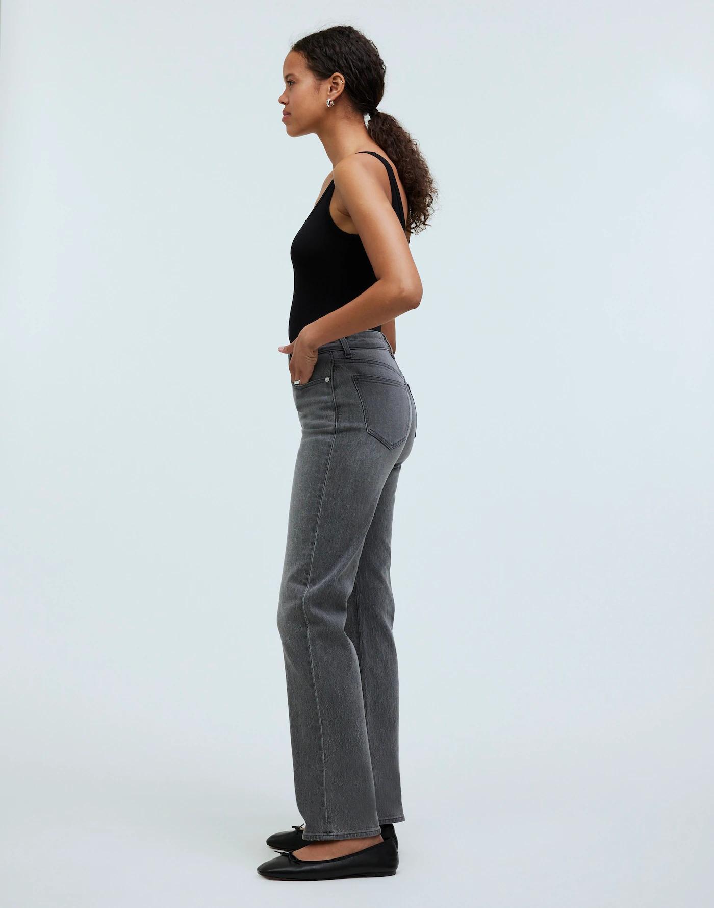 The Petite Curvy '90s Straight Jean in Burwick Wash: Cross-Tab Edition Product Image