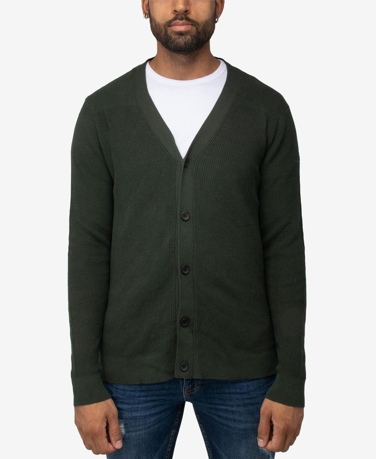 X-Ray Mens Basic Ribbed Cardigan Product Image