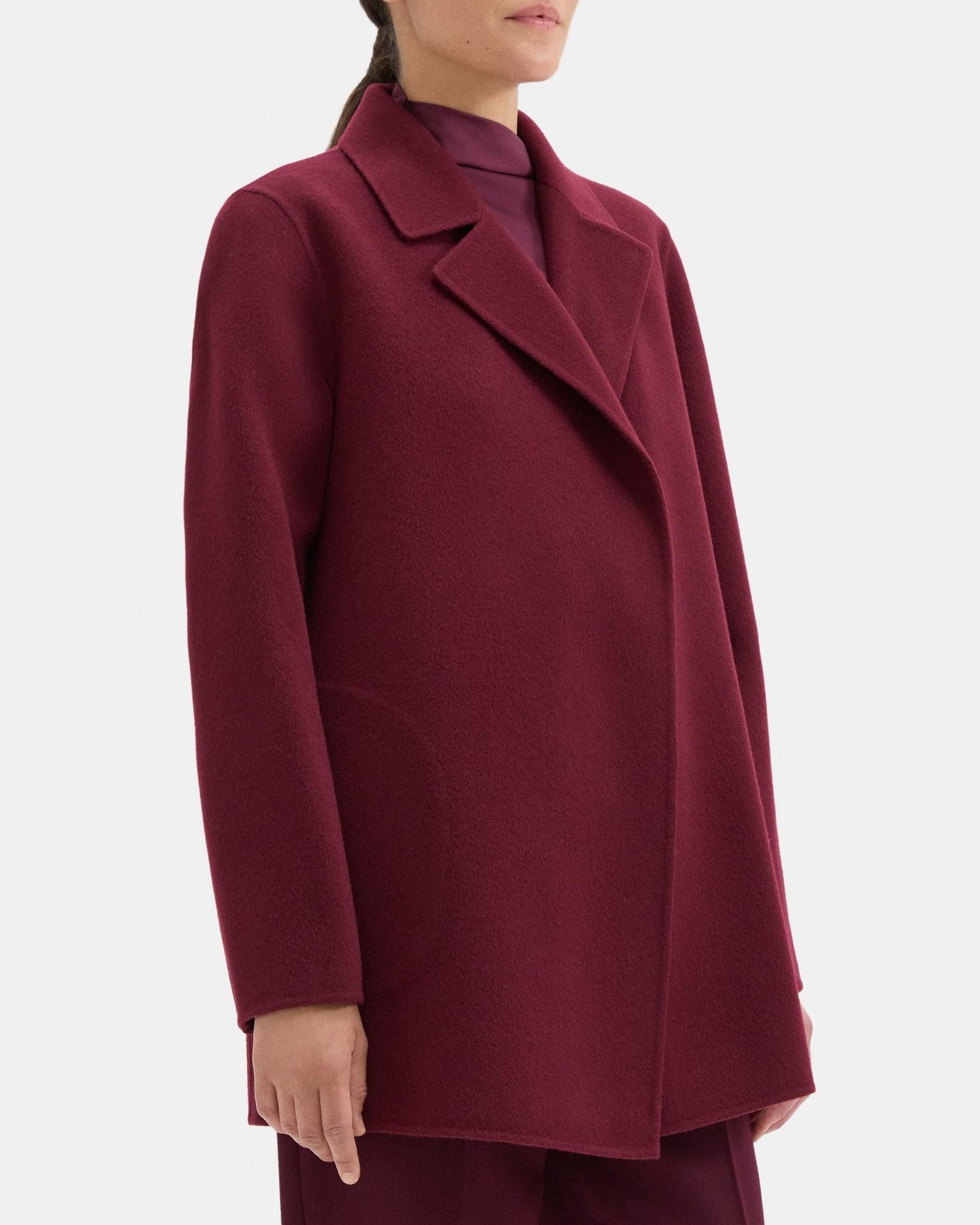 Open Front Coat in Double-Face Wool-Cashmere Product Image