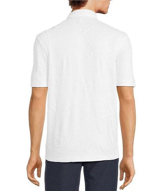 Caribbean Eyelet Embroidery Short Sleeve Woven Camp Shirt Product Image