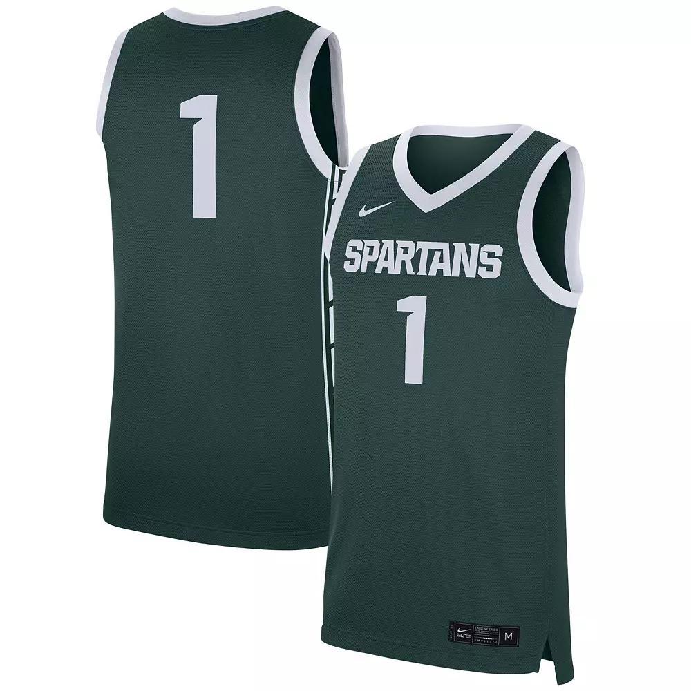 Men's Nike #1 Green Michigan State Spartans Replica Jersey, Size: 2XL Product Image