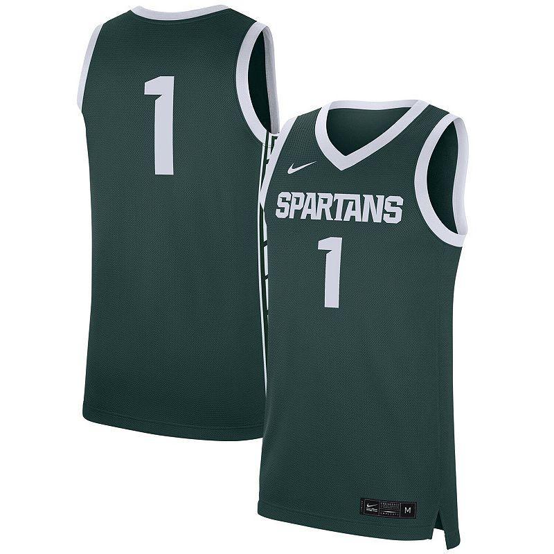 Men's Nike #1 Green Michigan State Spartans Replica Jersey, Size: 2XL Product Image
