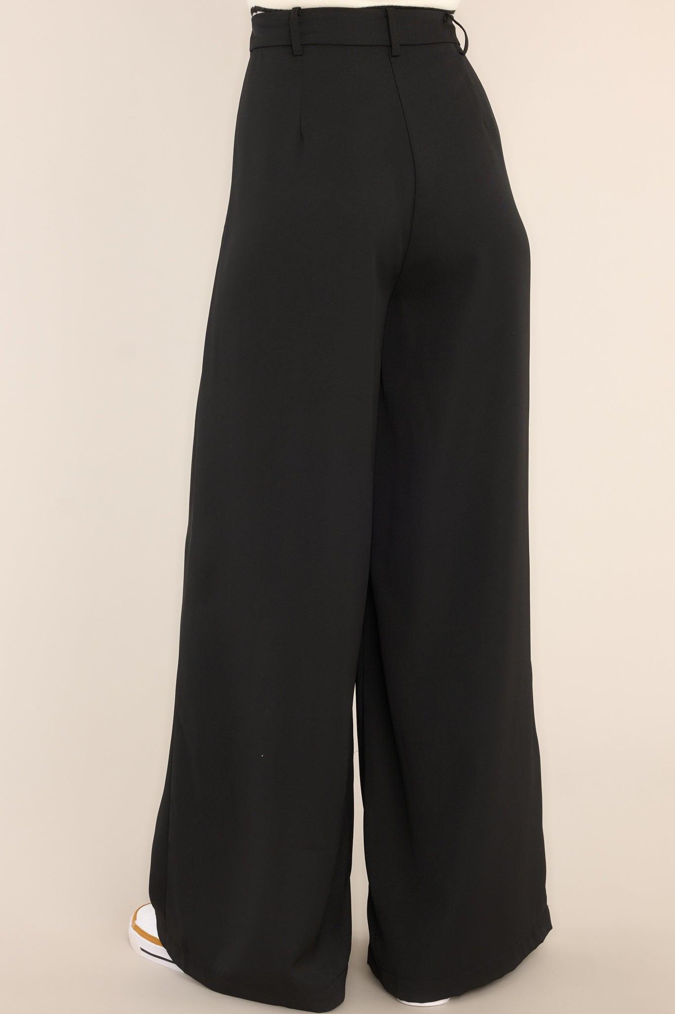 Office Chic Black Wide Leg Pants Product Image