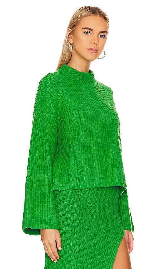 L'ACADEMIE Sachiye Oversized Crewneck In Green Product Image