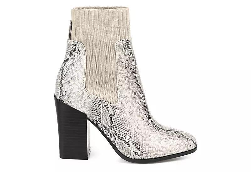 Journee Adalia Tru Comfort Foam™ Women's Block Heel Ankle Boots, Size: 8.5, Snake Product Image