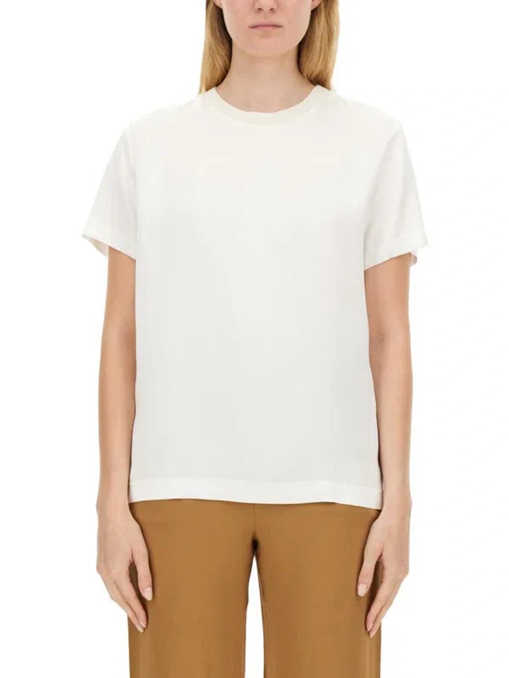 FABIANA FILIPPI Item O-neck Short-sleeved T-shirt In White Product Image