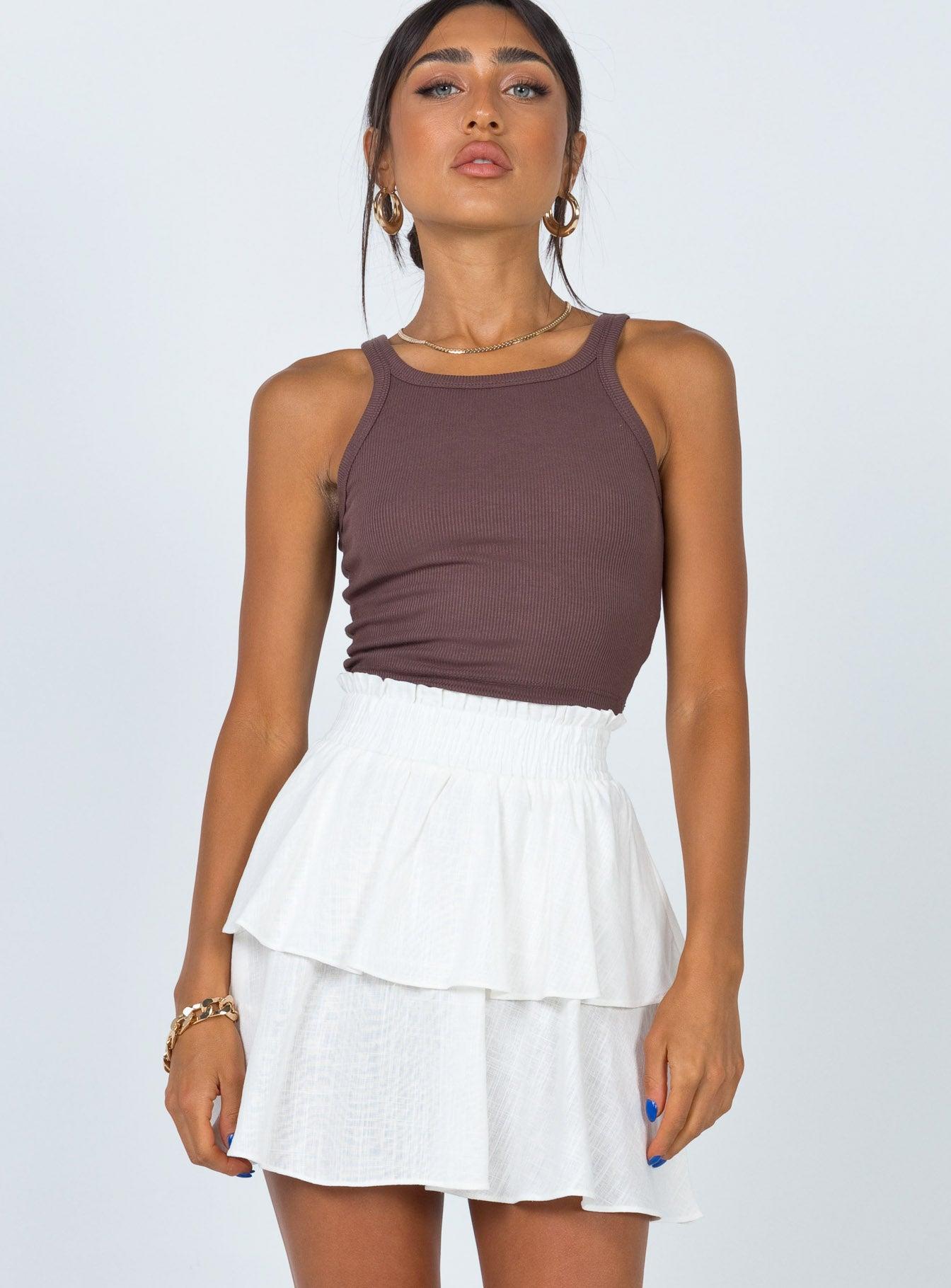 Greta Mini Skirt Off White Product Image