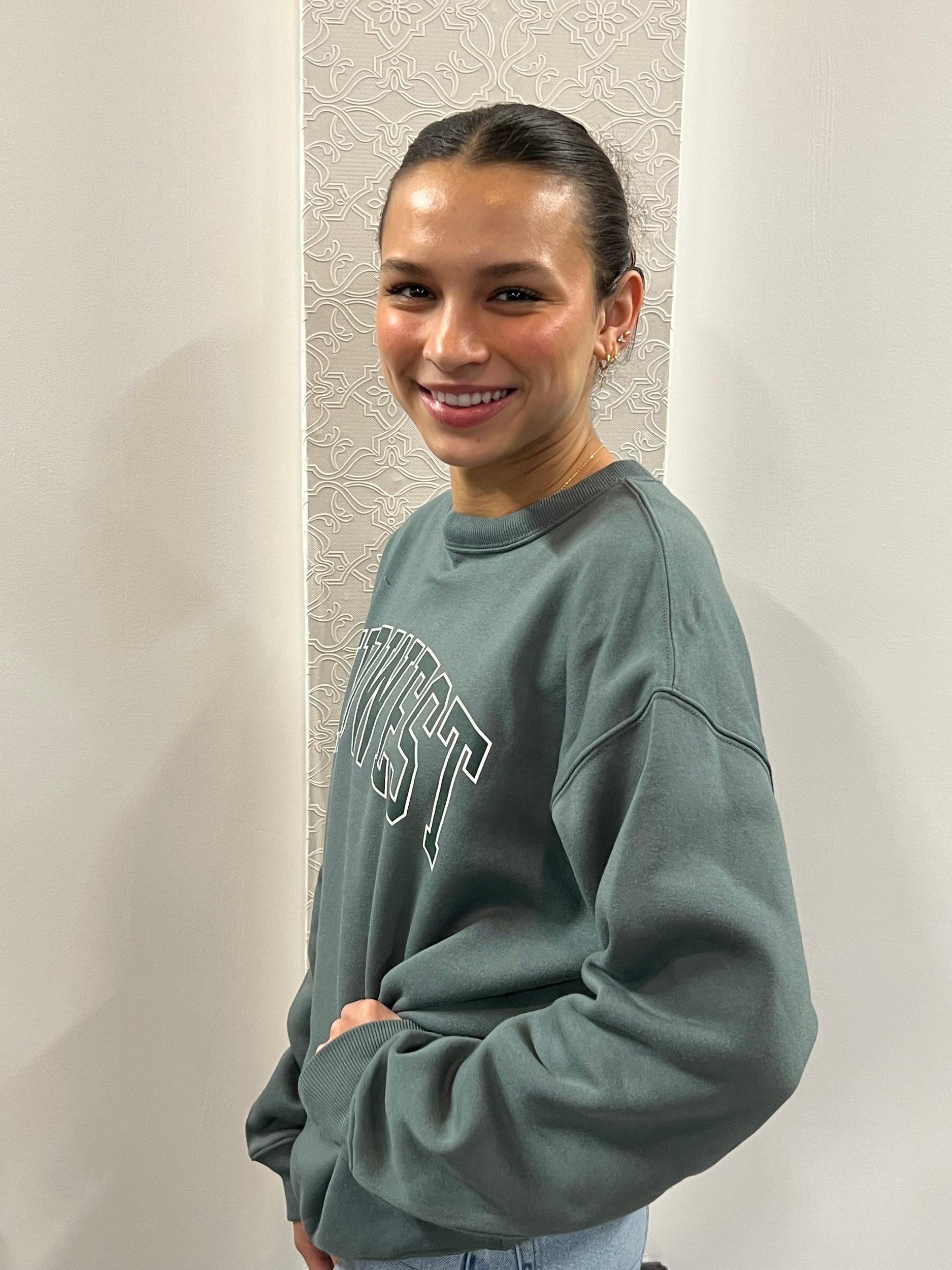 Midwest Printed Fleece Round Neck Sweatshirts Product Image