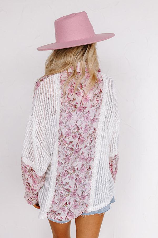 Romantic Bliss Knit Button Up Product Image