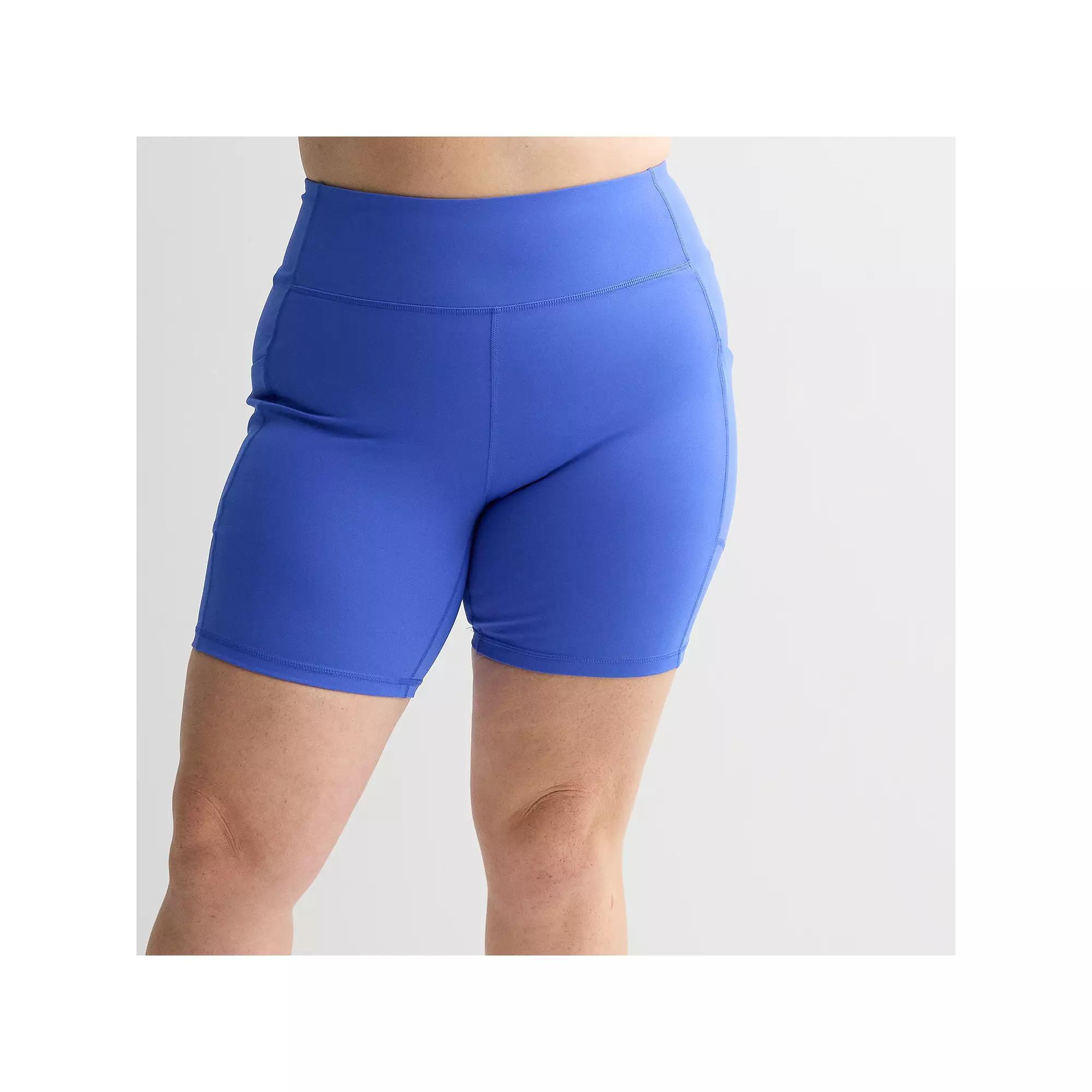 Plus Size Tek Gear® Ultrastretch 7-in. Bike Shorts, Women's, Size: 4XL, Tara Blue Product Image