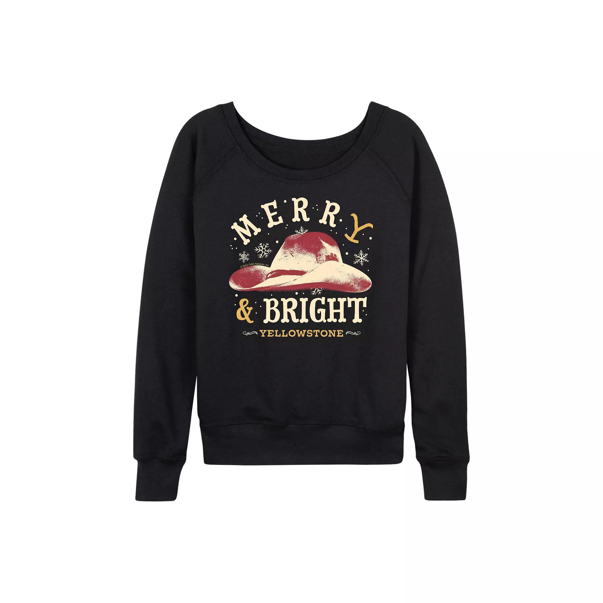 Women's Yellowstone Merry & Bright French Terry Long Sleeve Tee,  Product Image