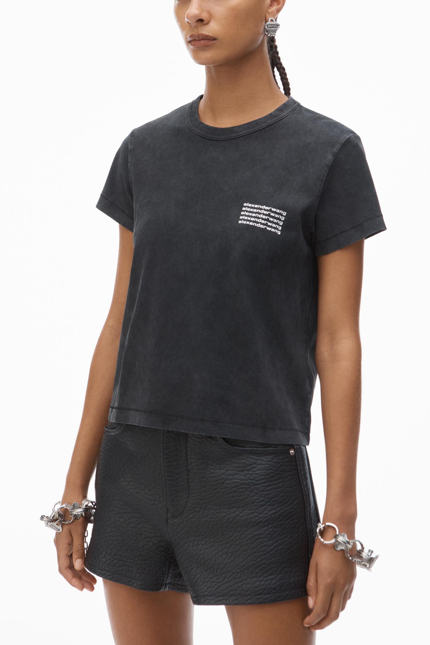 Shrunken Tee In Acid Wash Jersey Product Image