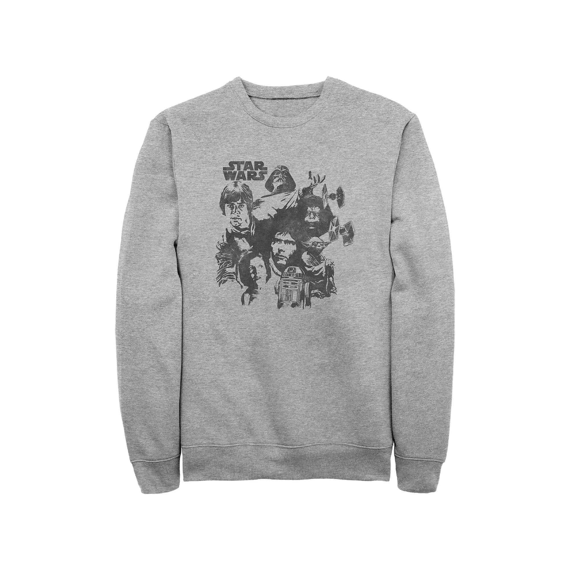 Men's Star Wars Group Graphic Fleece, Size: XXL, Athletic Grey Product Image