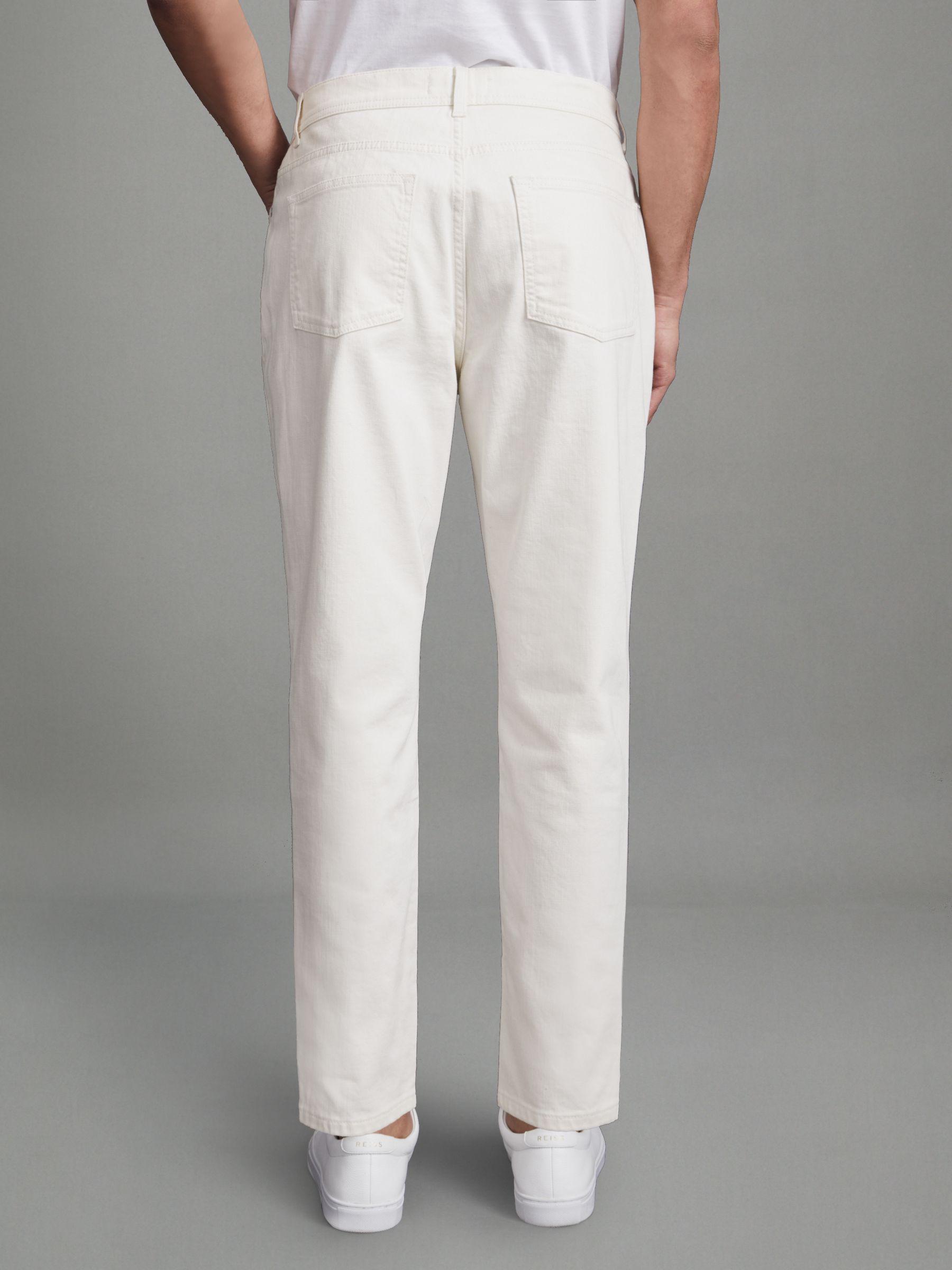 Relaxed Tapered Jeans in Ecru Product Image