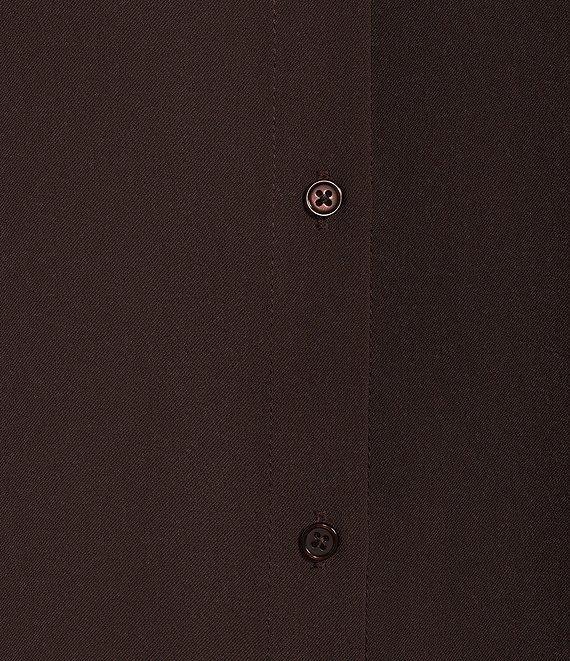 Alex Marie Piper Lightweight Soft Crepe de Chine Point Collar Long Sleeve Button Front Top Product Image