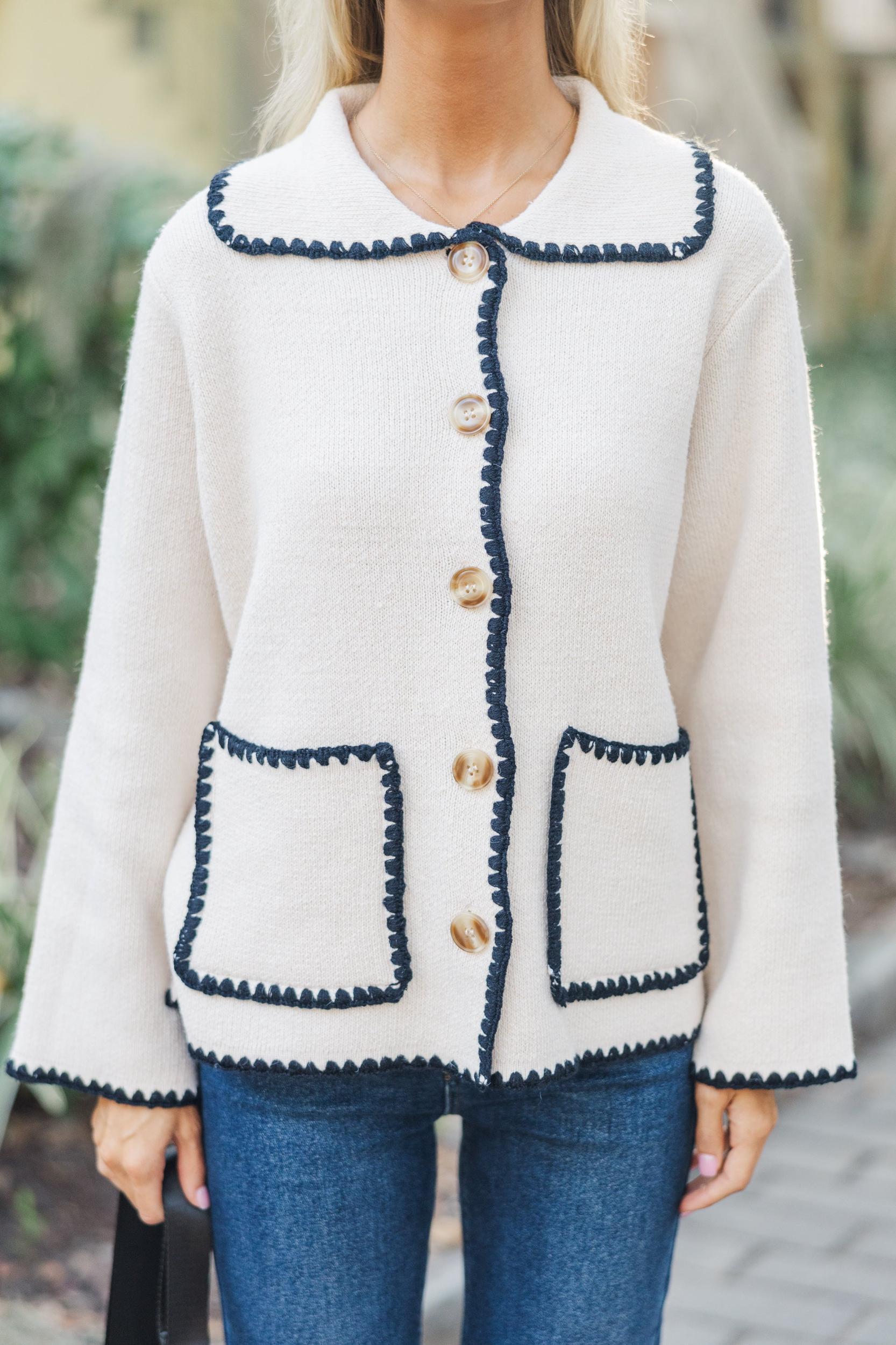 Happy Days Ecru White Cardigan Female Product Image