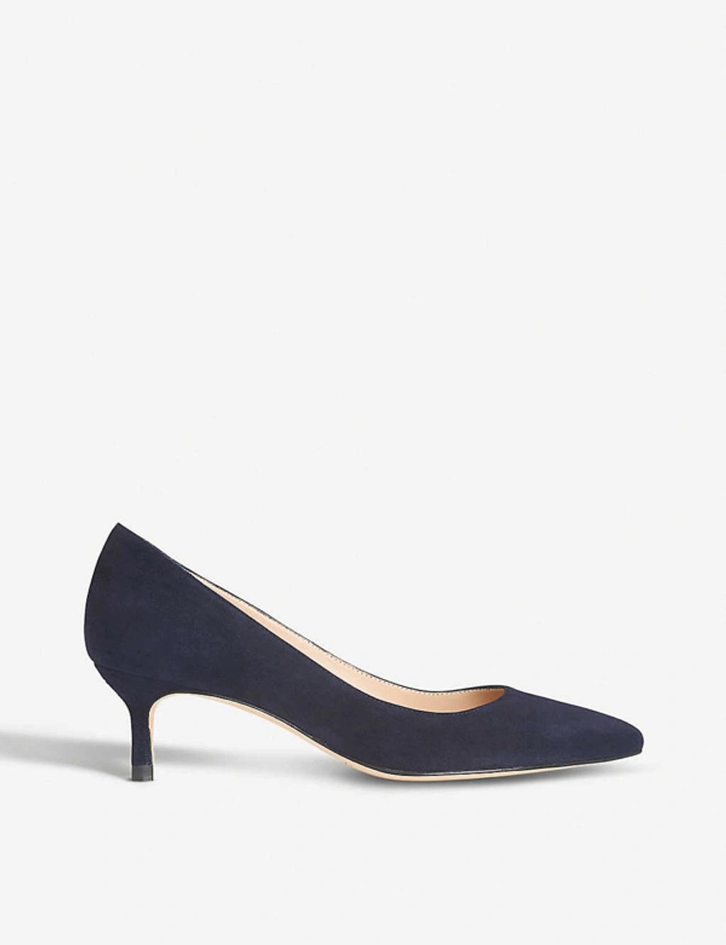 LK BENNETT Audrey Suede Courts In Blu-navy Product Image