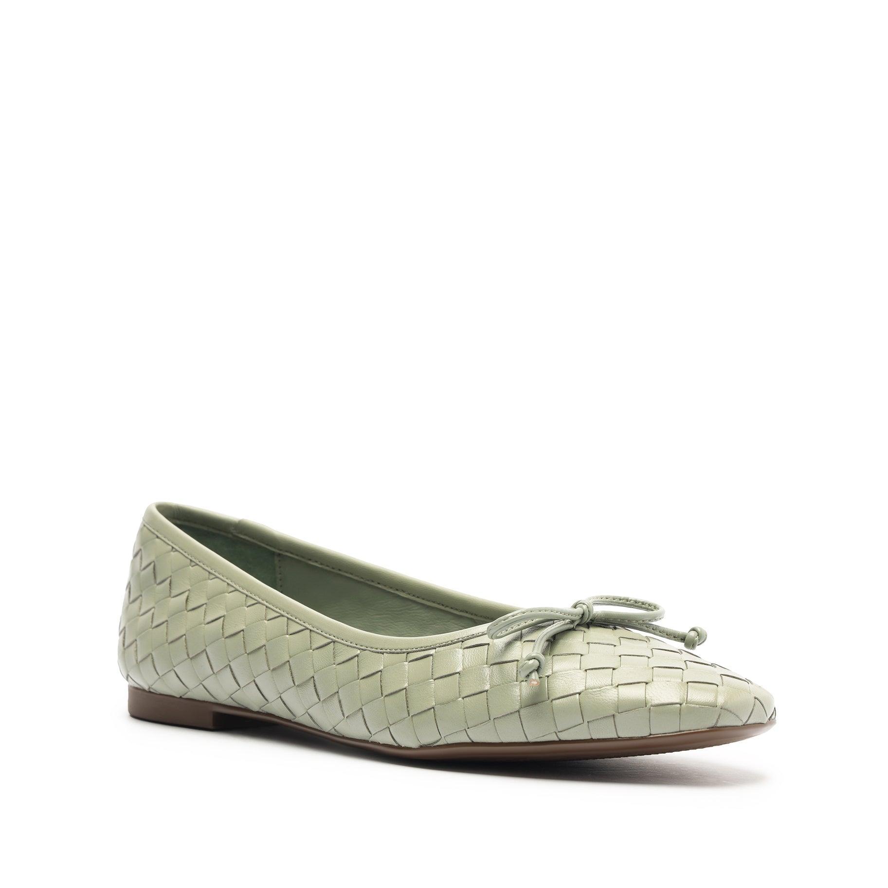 Arissa Woven Leather Flat Female Product Image