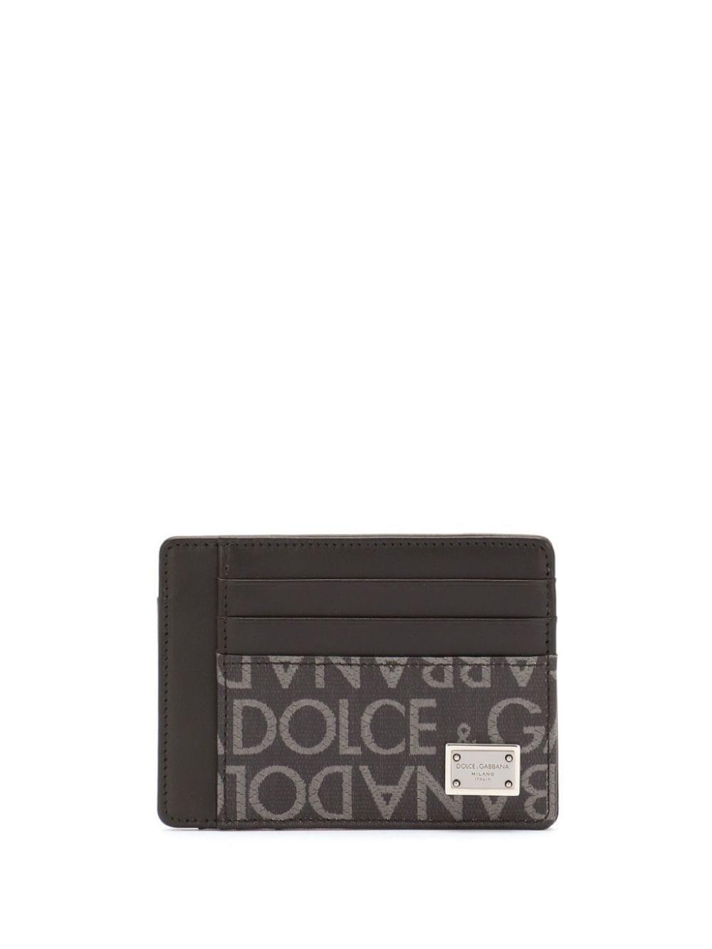 Allover Logo Card Case In Black Product Image