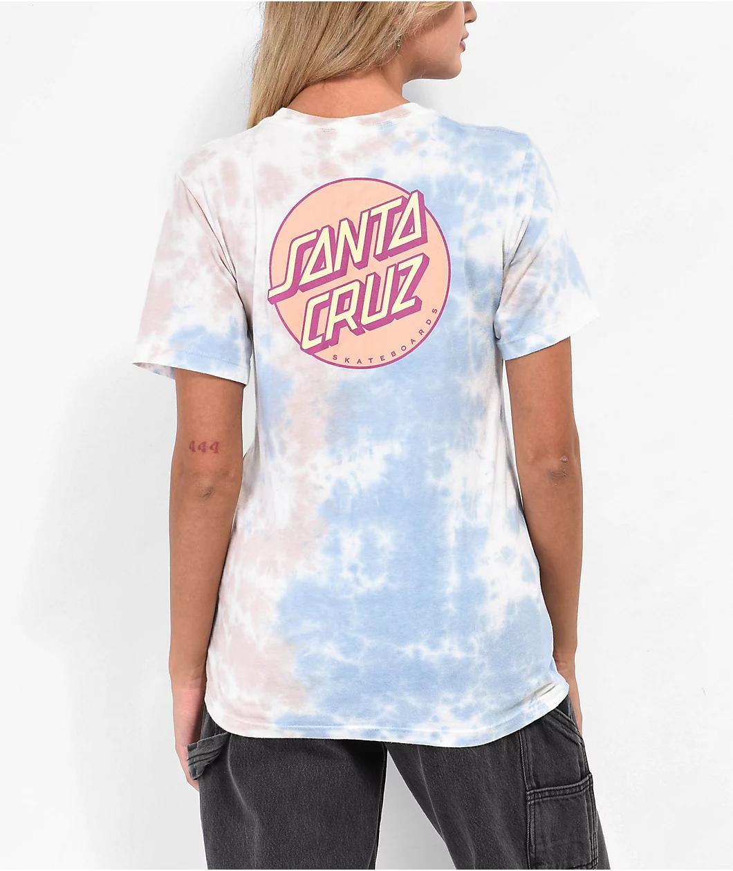 Santa Cruz Other Dot Blue & Brown Tie Dye T-Shirt Product Image