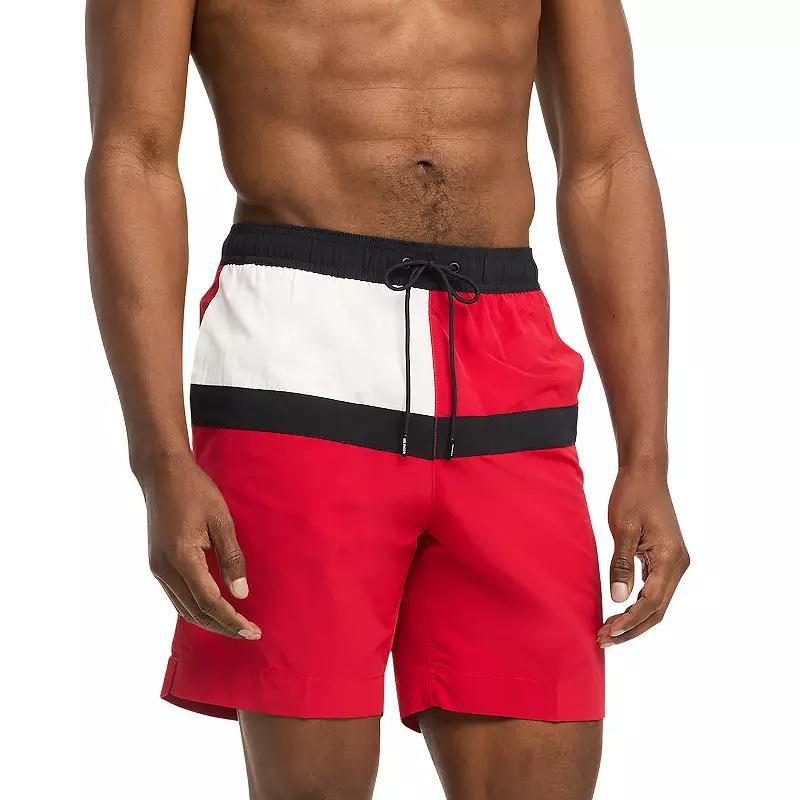 Men's Tommy Hilfiger 7" Drawstring Swim Trunks,  Product Image
