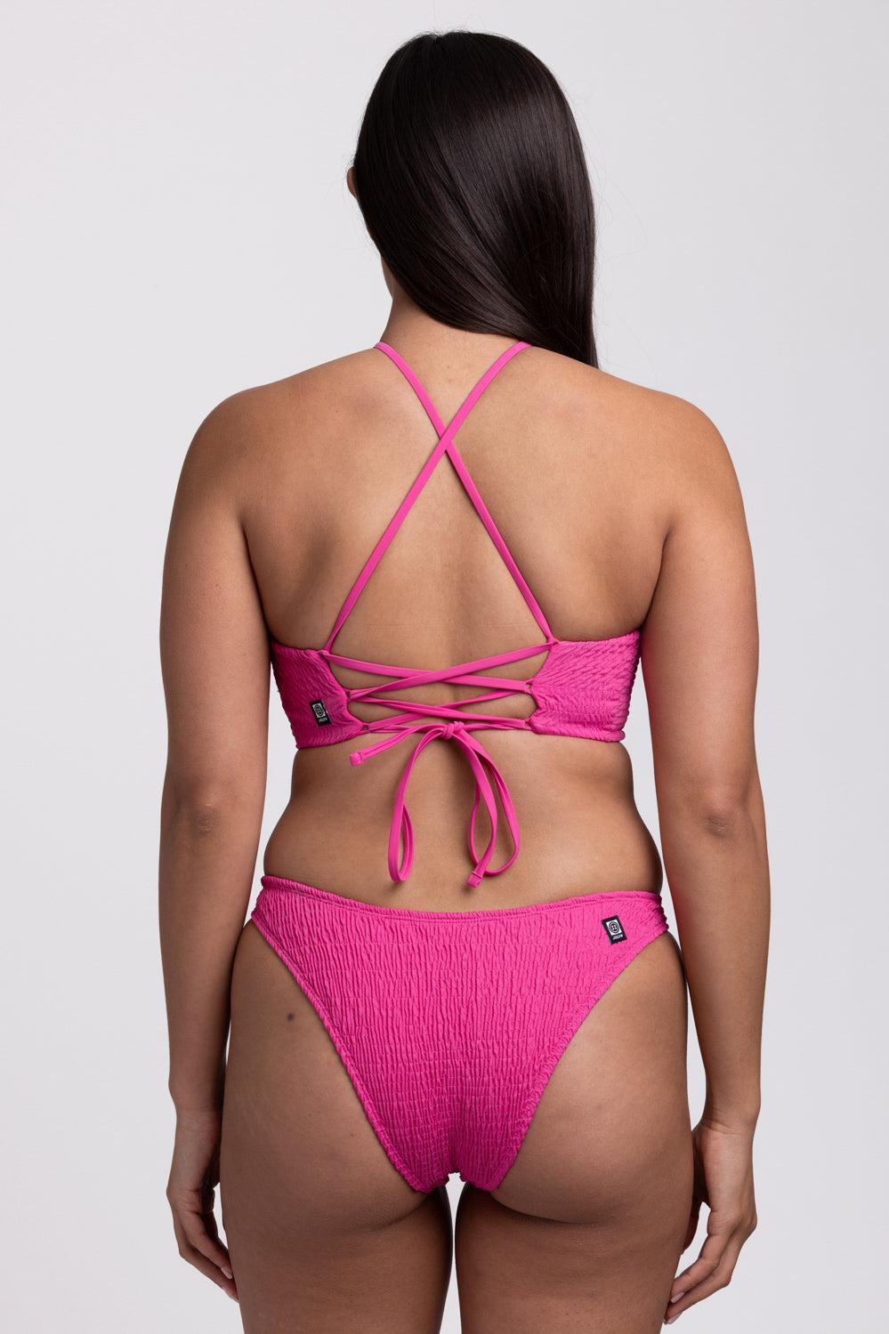 Kelia Smocked Bikini Bottom - Palm Female Product Image