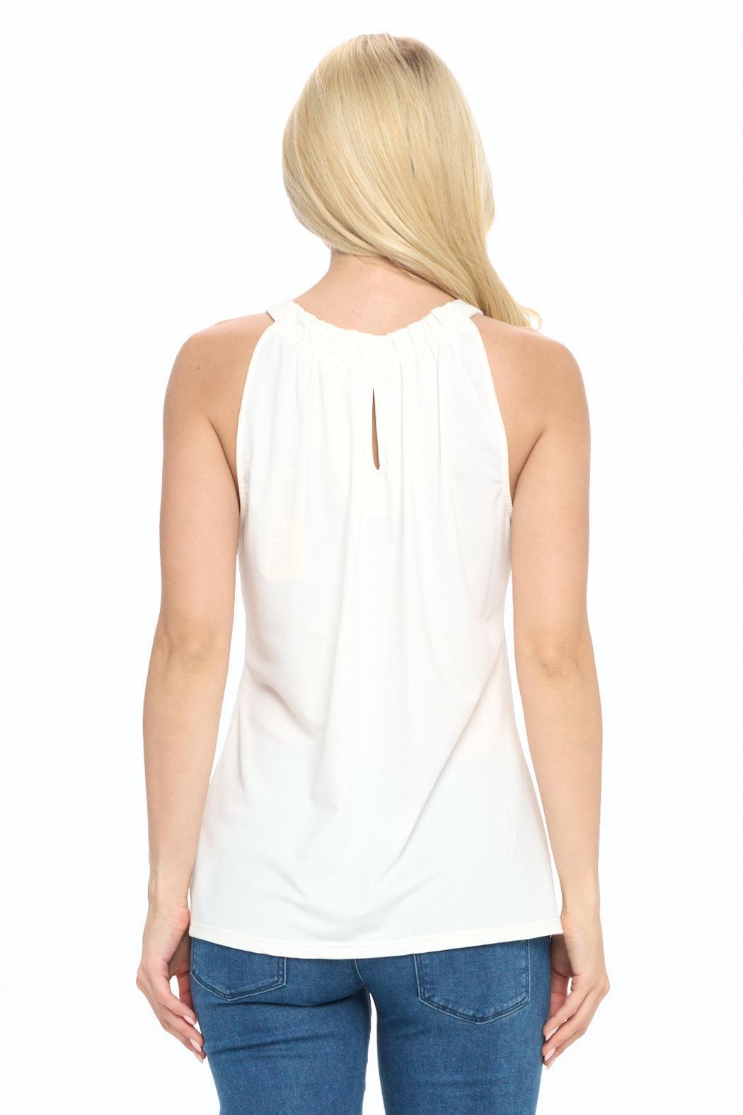 White Keyhole Top Product Image